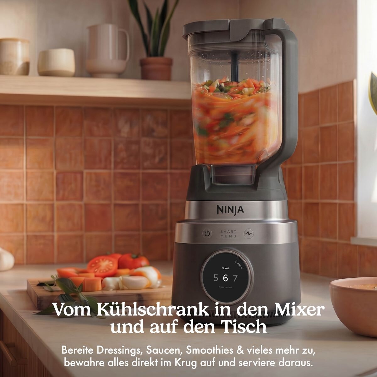 NINJA Standmixer »LB201EUBK Ninja CrushBOSS intelligenter Mixer  Onyx« 1200 W