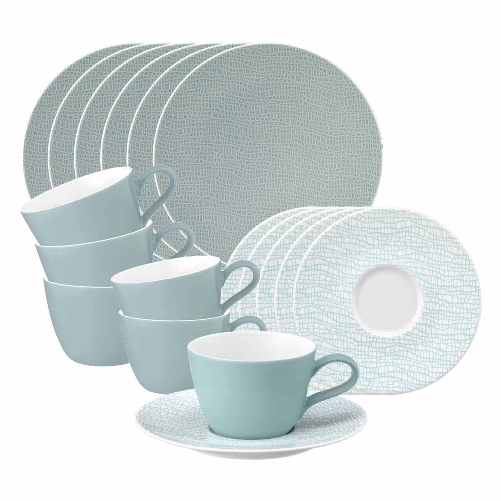 Seltmann Weiden Geschirr-Set "Kaffeeservice Life Fashion 18er Set" Spülmaschinengeeignet, Mikrowellenfest, Ofenfest