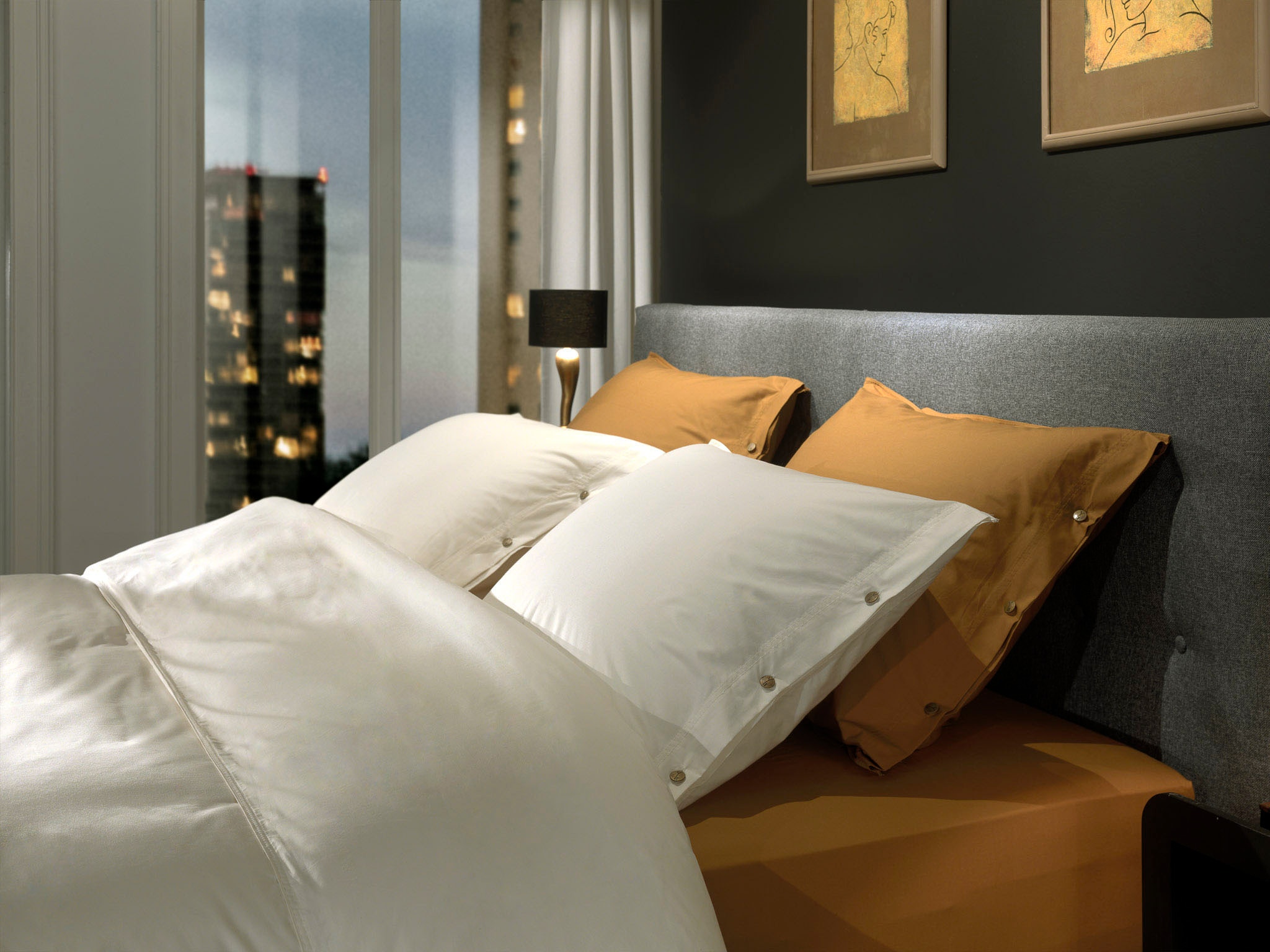 YELLOW Bettwäsche »Percale« 2 Stk. tlg. Uni Design, 100% Baumwolle ab 135x200 cm.