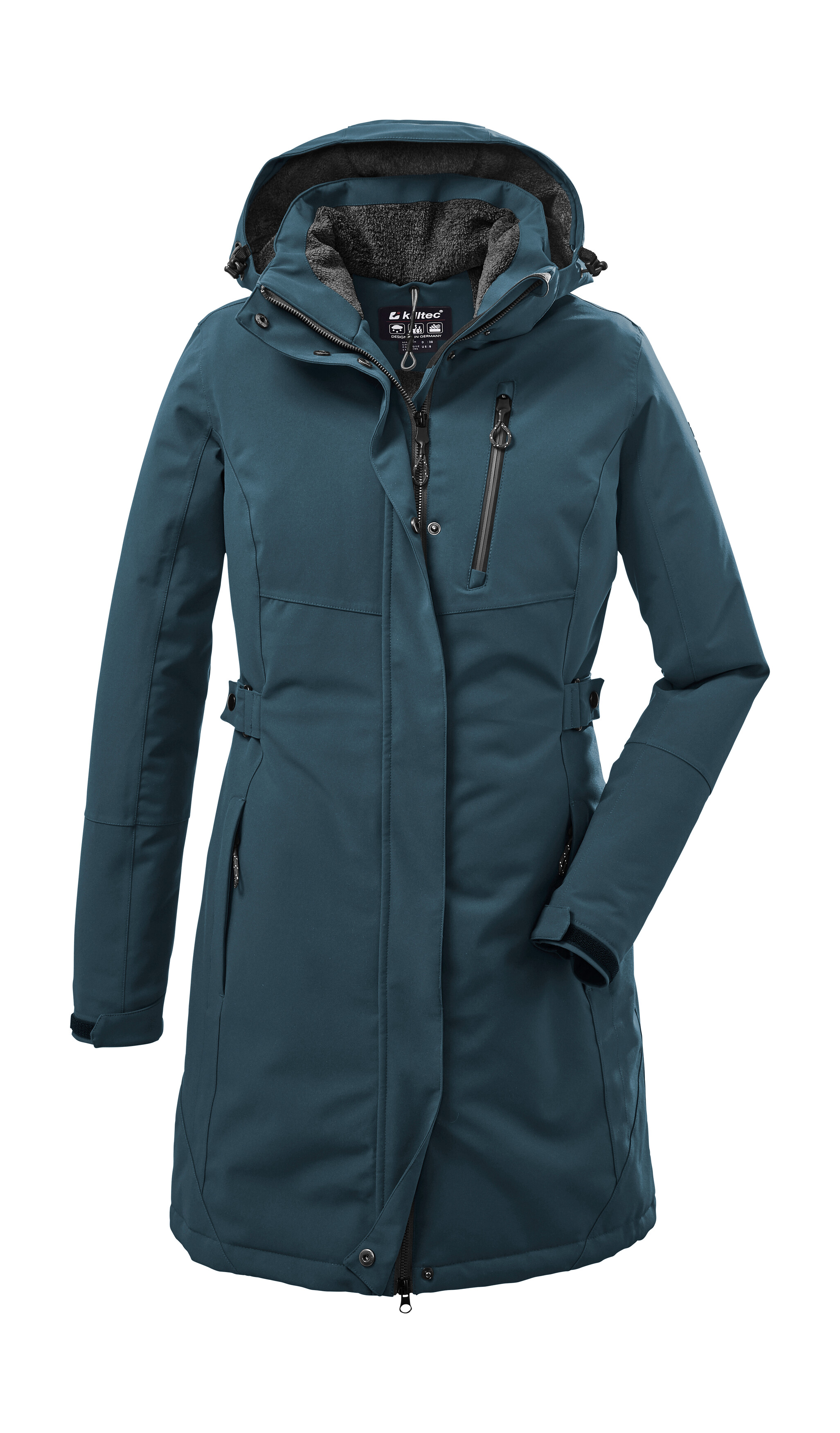 Killtec "KOW 165 WMN PRK" Wasser- und winddichter Parka mit Teddyfleece und abnehmbarer Kapuze