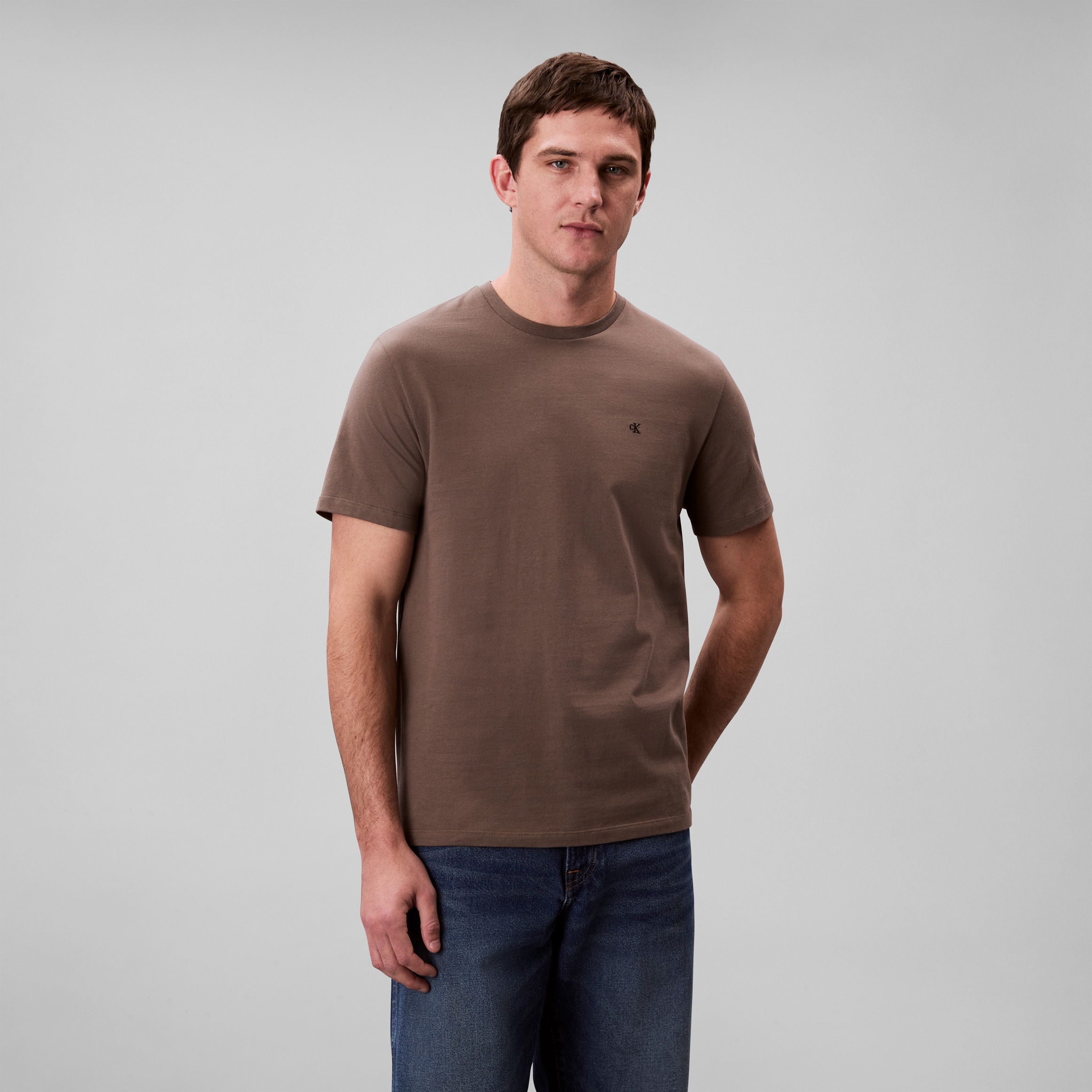 Calvin Klein Jeans T-Shirt "SS SMOOTH CTTN SOLID CREWNK TEE", mit Logo günstig online kaufen