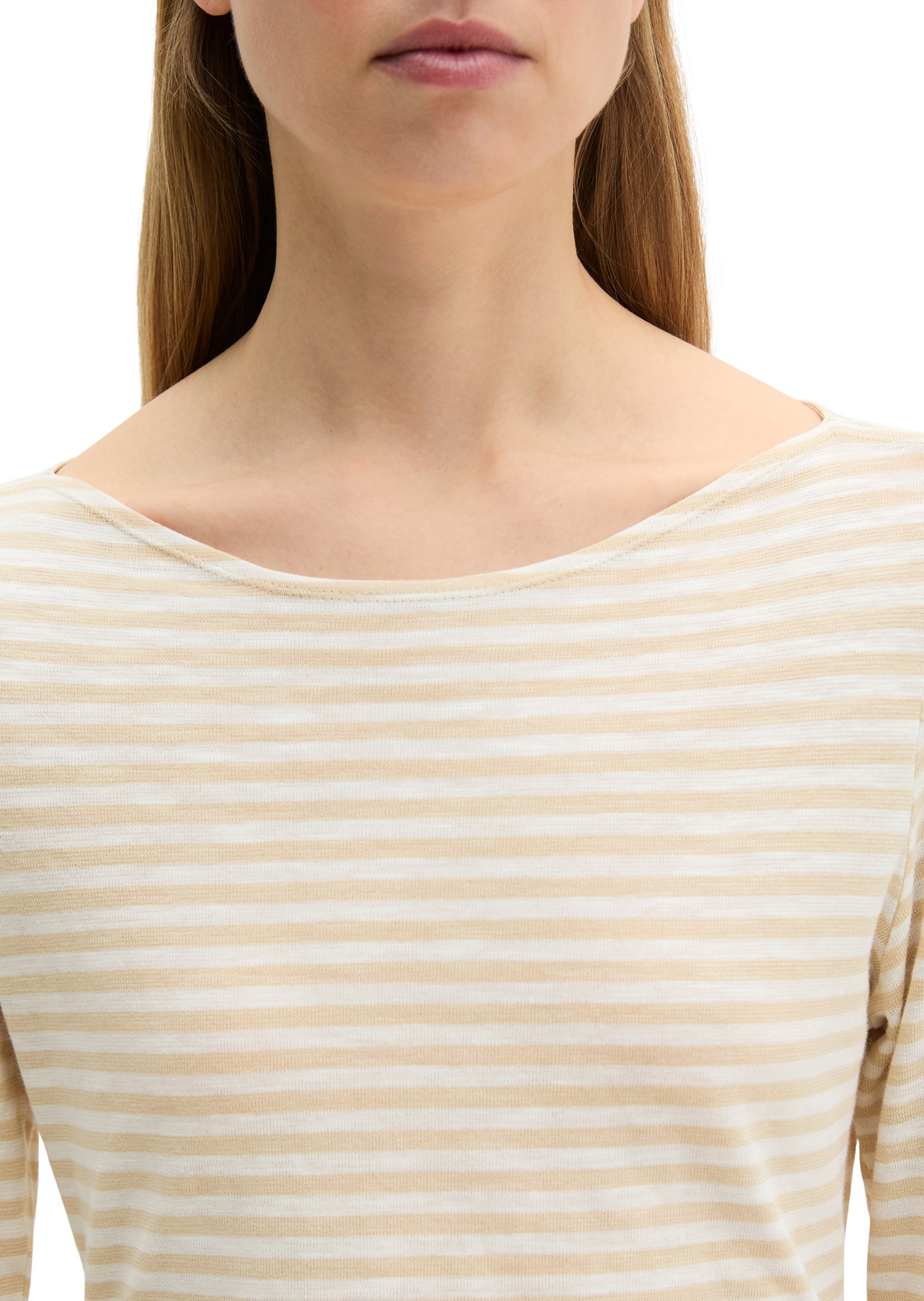 Thumbnail - Marc OPolo Langarmshirt mit leichtem U-Boot-Ausschnitt