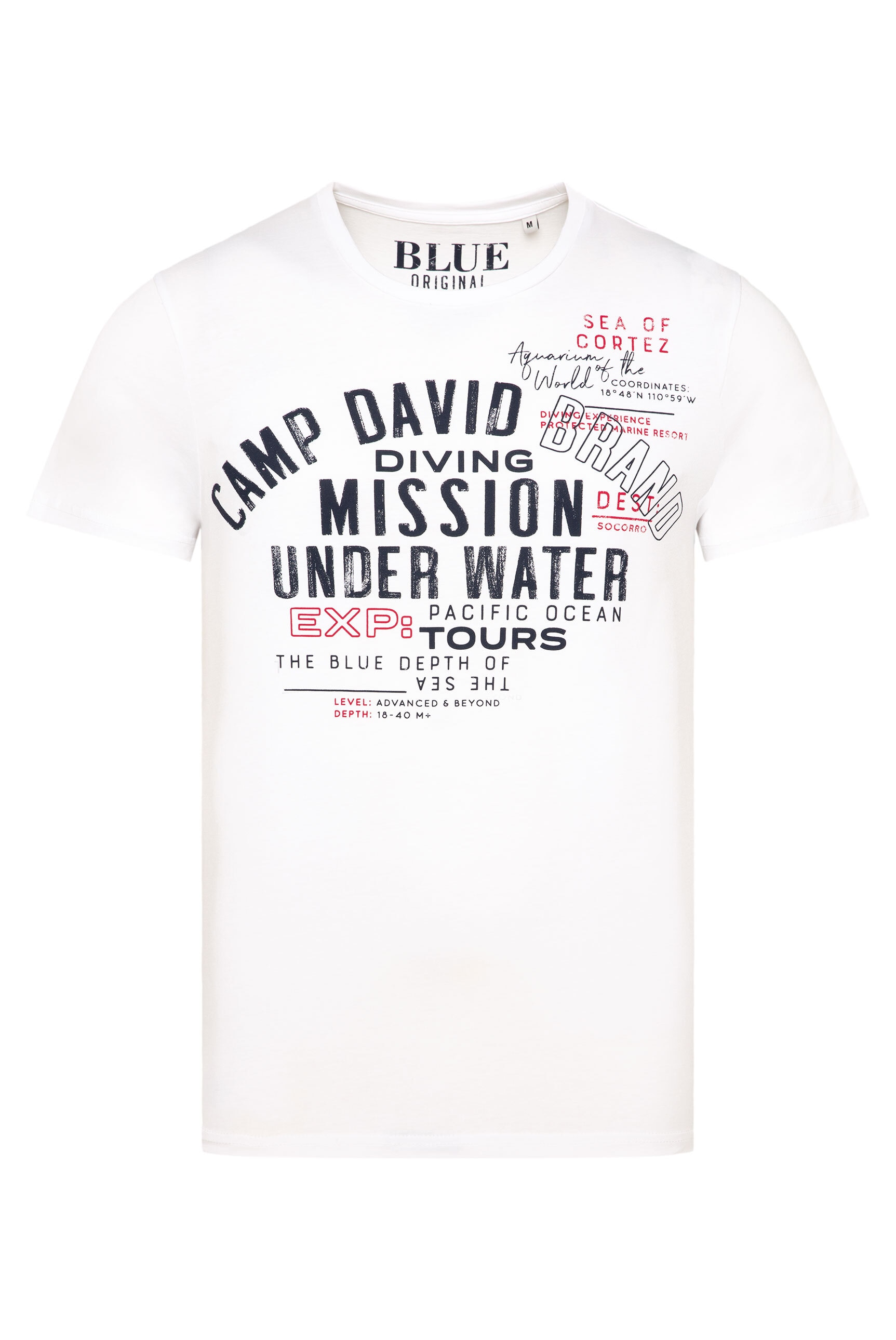 CAMP DAVID Rundhalsshirt, aus Baumwolle