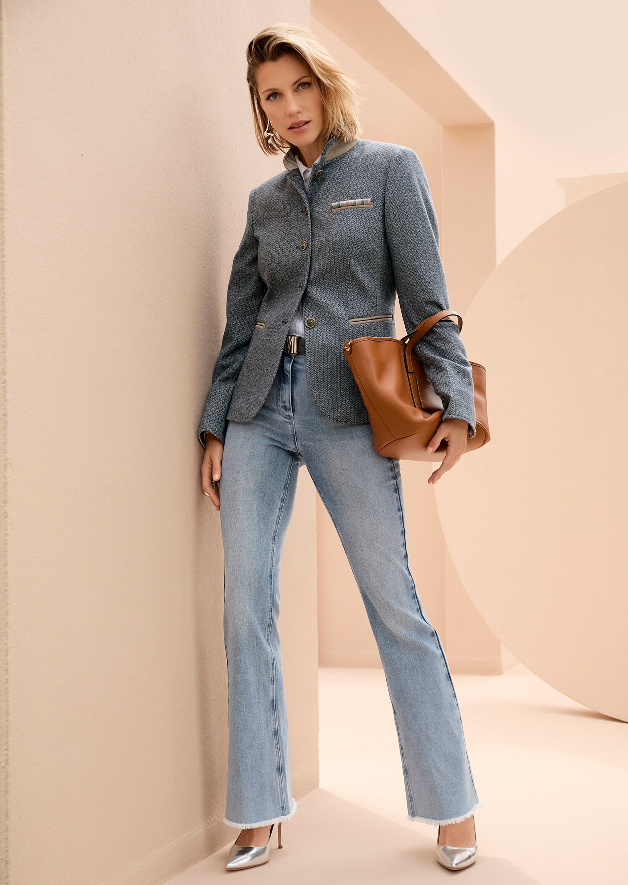 MADELEINE Regular-fit-Jeans »Jeans Weite Jeans - leicht ausgestellt«