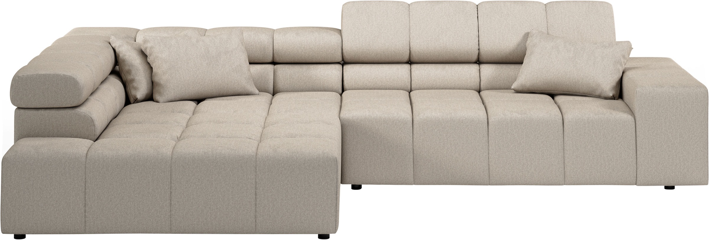 INOSIGN Ecksofa »Ancona incl. Kopfteilverstellung, OTTOs Choice, Breite 319cm, L-Form«, wahlweise motorische Sitztiefenverstellung, auch in Cord + Easy Care