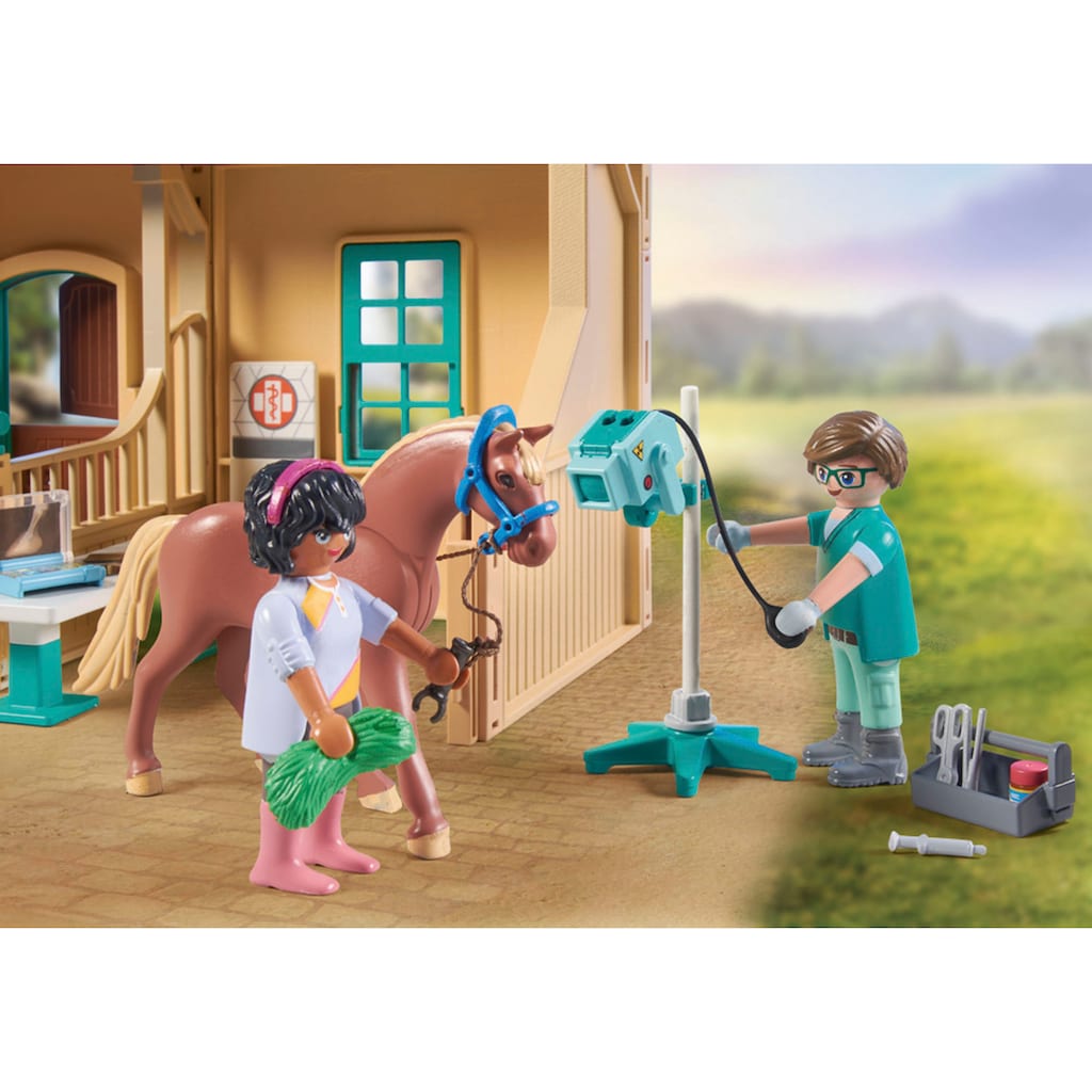 Playmobil® Konstruktions-Spielset »Reittherapie & Tierarztpraxis (71352), Horses of Waterfall«, (164 St.)