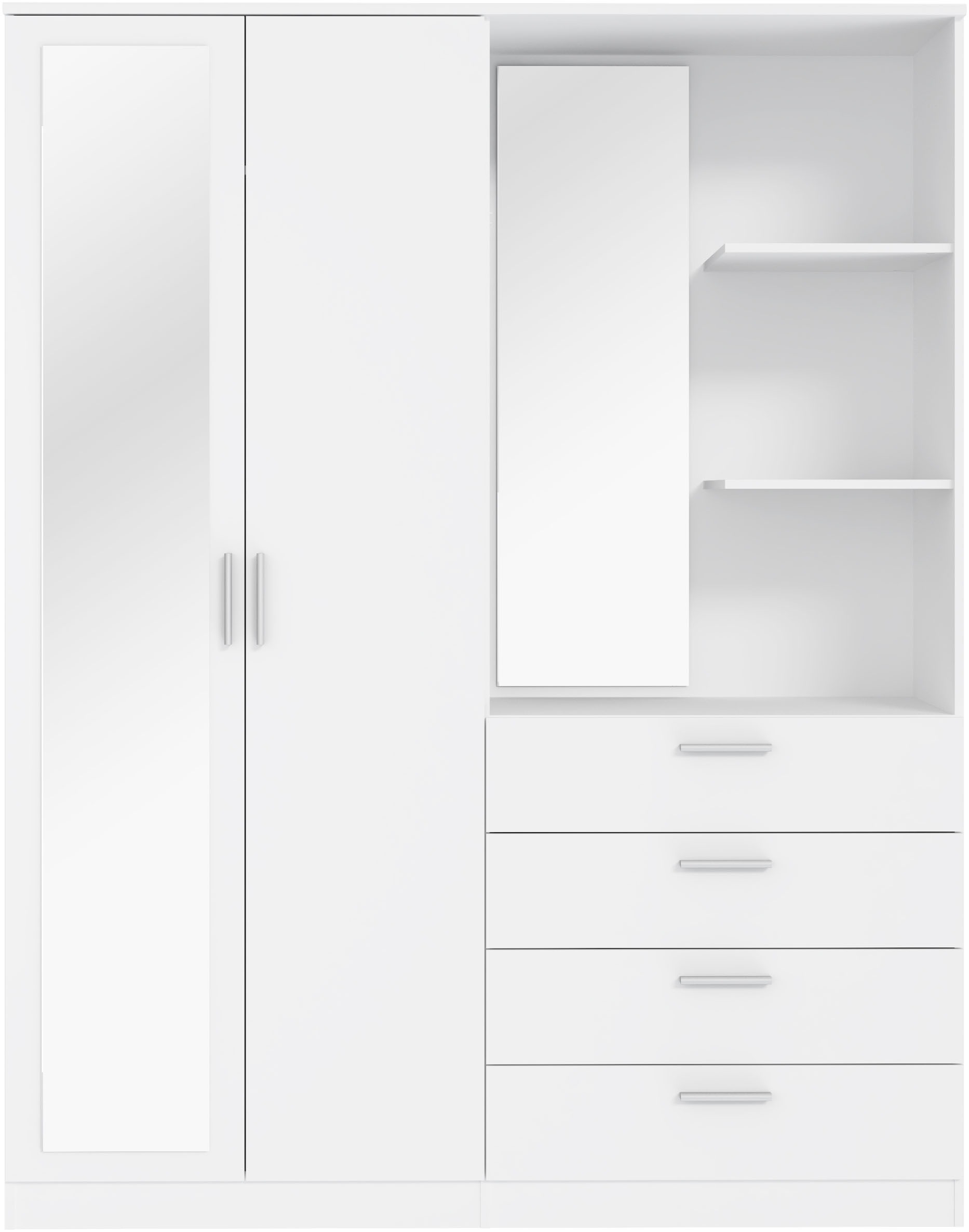 FORTE Kompaktgarderobe, B/H/T 159,3/203,4/52,7 cm, Stauraumwunder