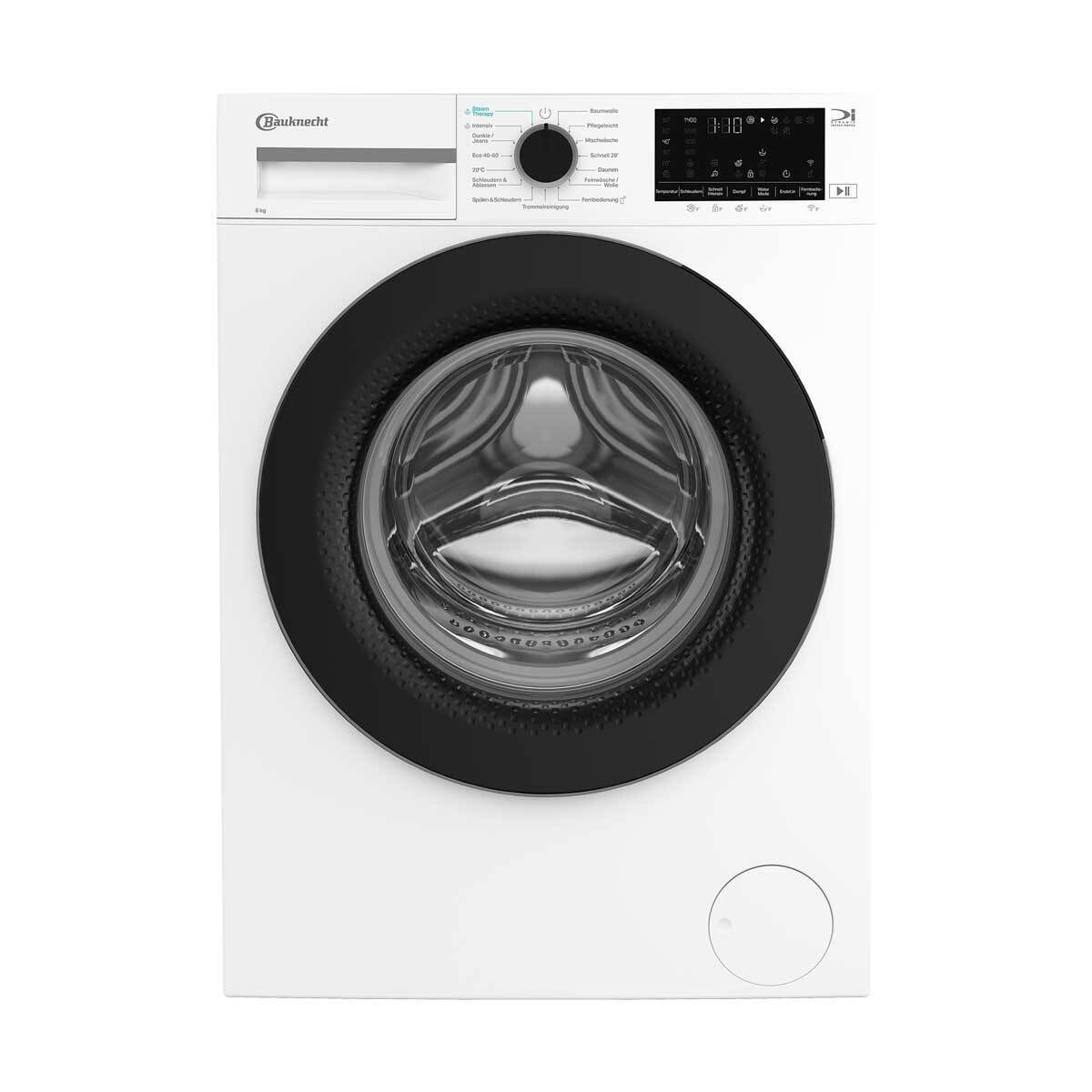 BAUKNECHT Waschmaschine "B W 8A10 BS", B:60cm H:84,5cm T:55cmweiß, Waschmaschinen, Adaptive Wash – Intelligente Anpassung für perfekte Waschergebnisse