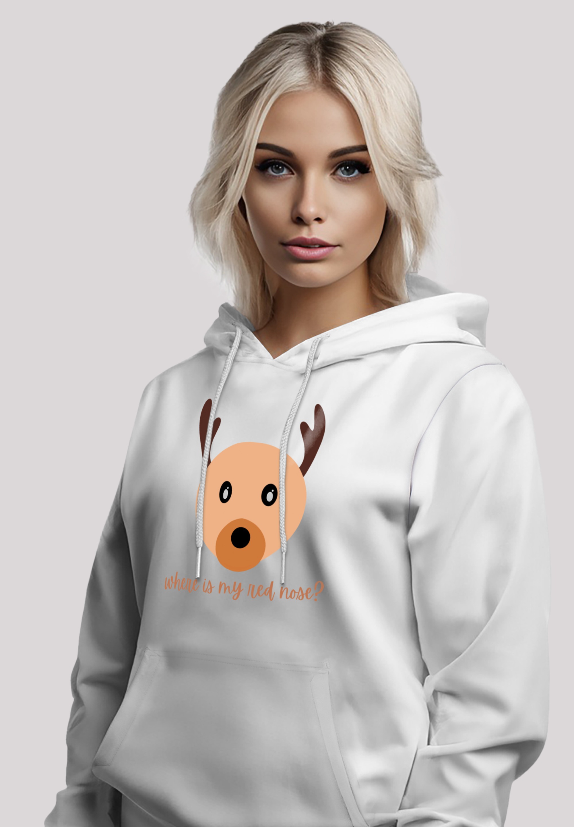 F4NT4STIC Kapuzenpullover »Weihnachten Red Nose«, Premium Qualität, Weihnachten, Geschenk