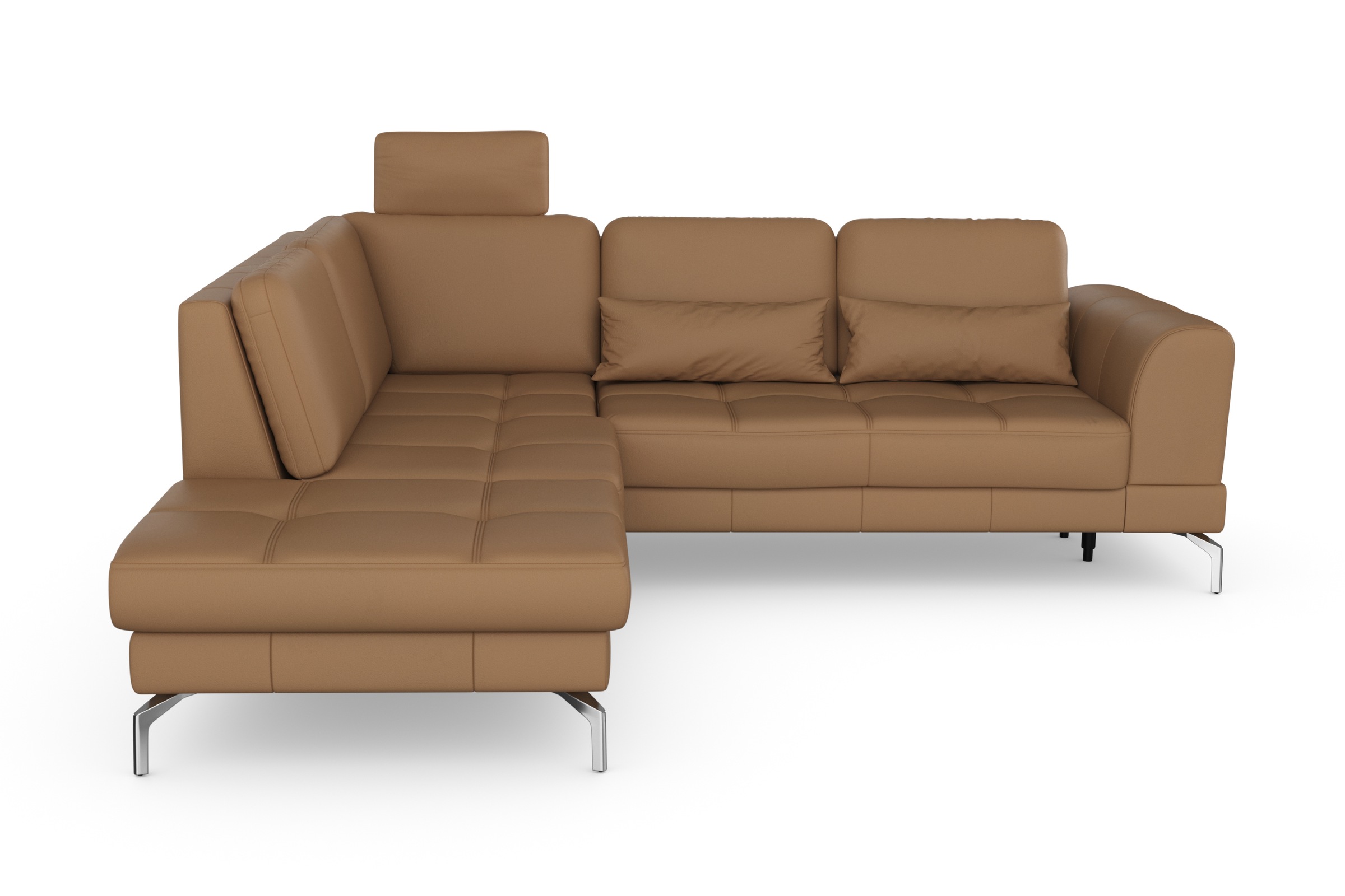 sit&more Ecksofa »Bendigo L-Form«, inklusive Sitztiefenverstellung, Bodenfreiheit 15 cm, in 2 Fußfarben