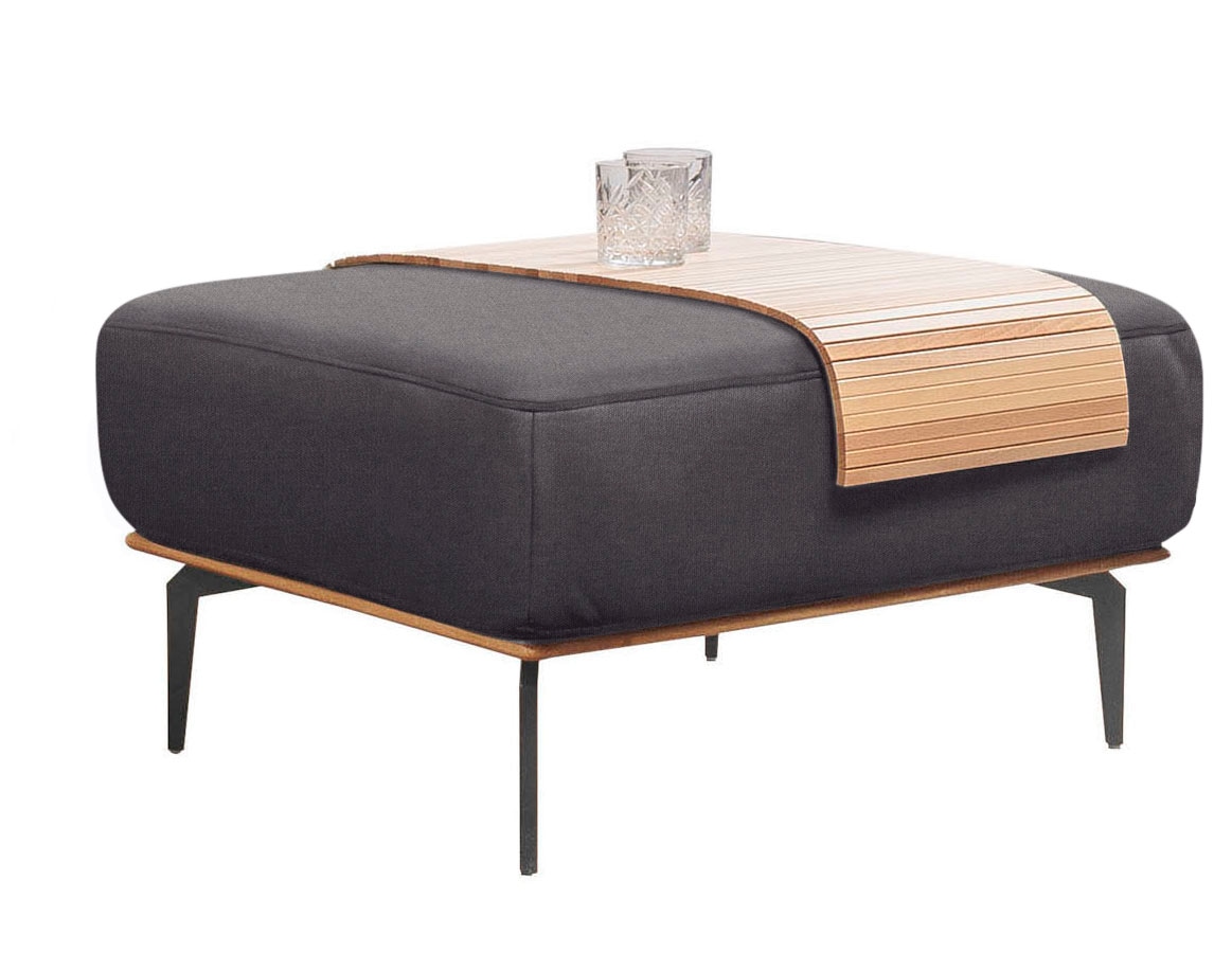 W.SCHILLIG Polsterhocker »run«, mit Holzsockel, Füße in Schwarz pulverbeschichtet, Breite 75 cm