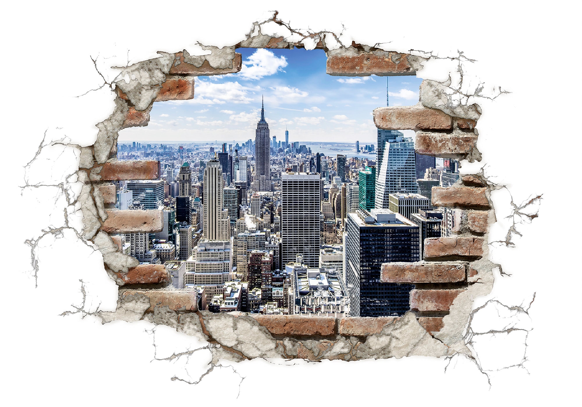 Komar Wandtattoo »Break Out NYC«, (1 St.), 100x70 cm (Breite x Höhe), selbstklebendes Wandtattoo