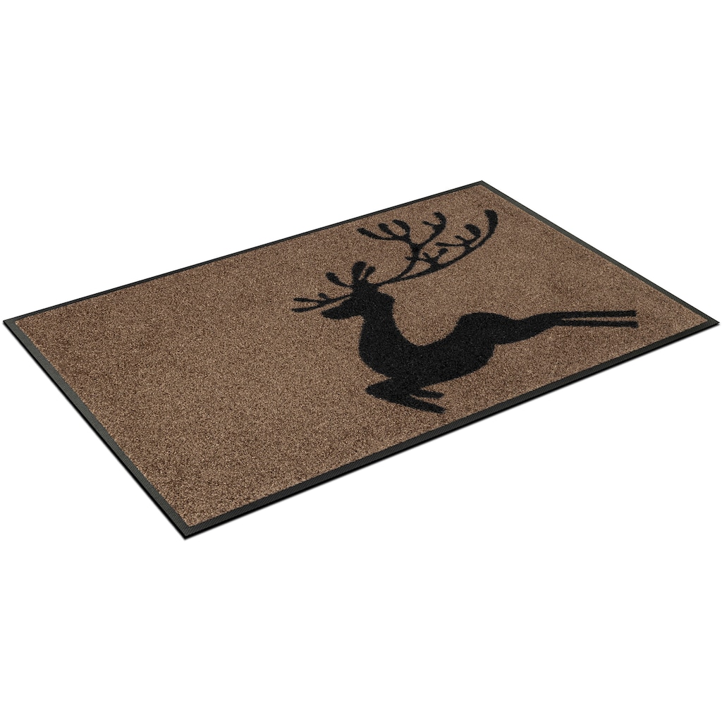 wash+dry by Kleen-Tex Fußmatte »Jumping Deer«, rechteckig