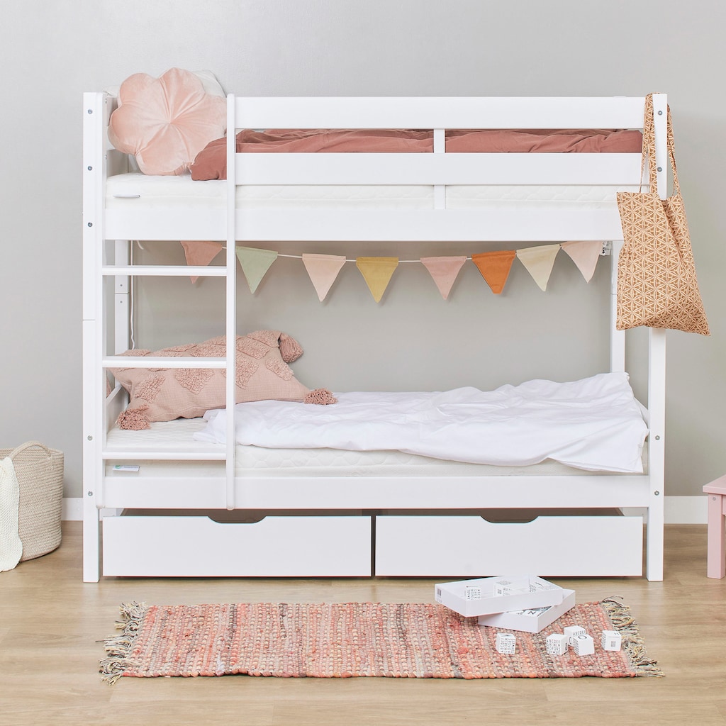 Hoppekids Etagenbett »ECO Comfort Kinderbett 90x200 oder 70x160 aus Massivholz in 4 Farben«