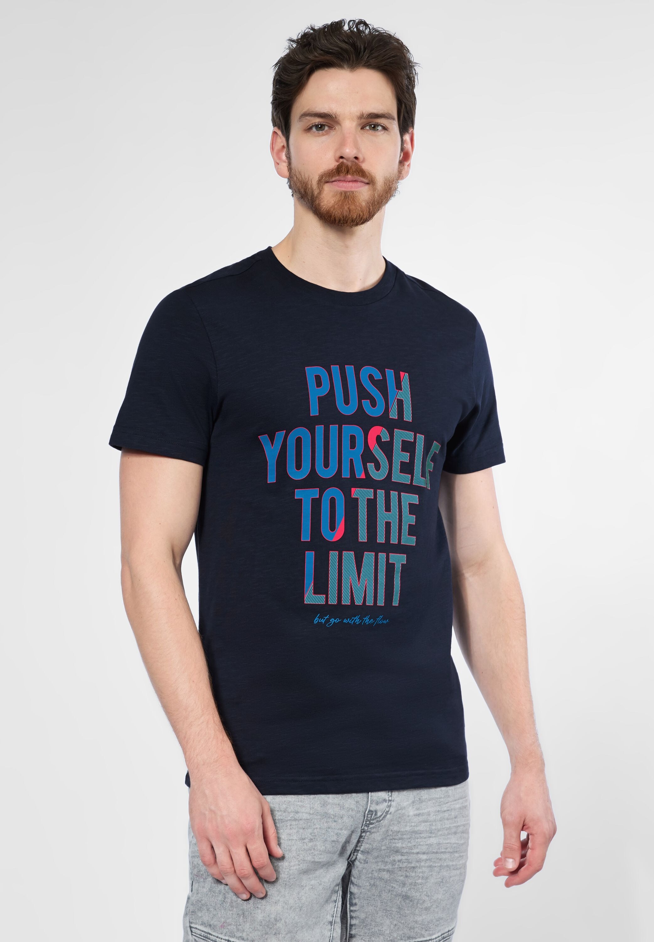 STREET ONE MEN T-Shirt, mit Wording-Print günstig online kaufen