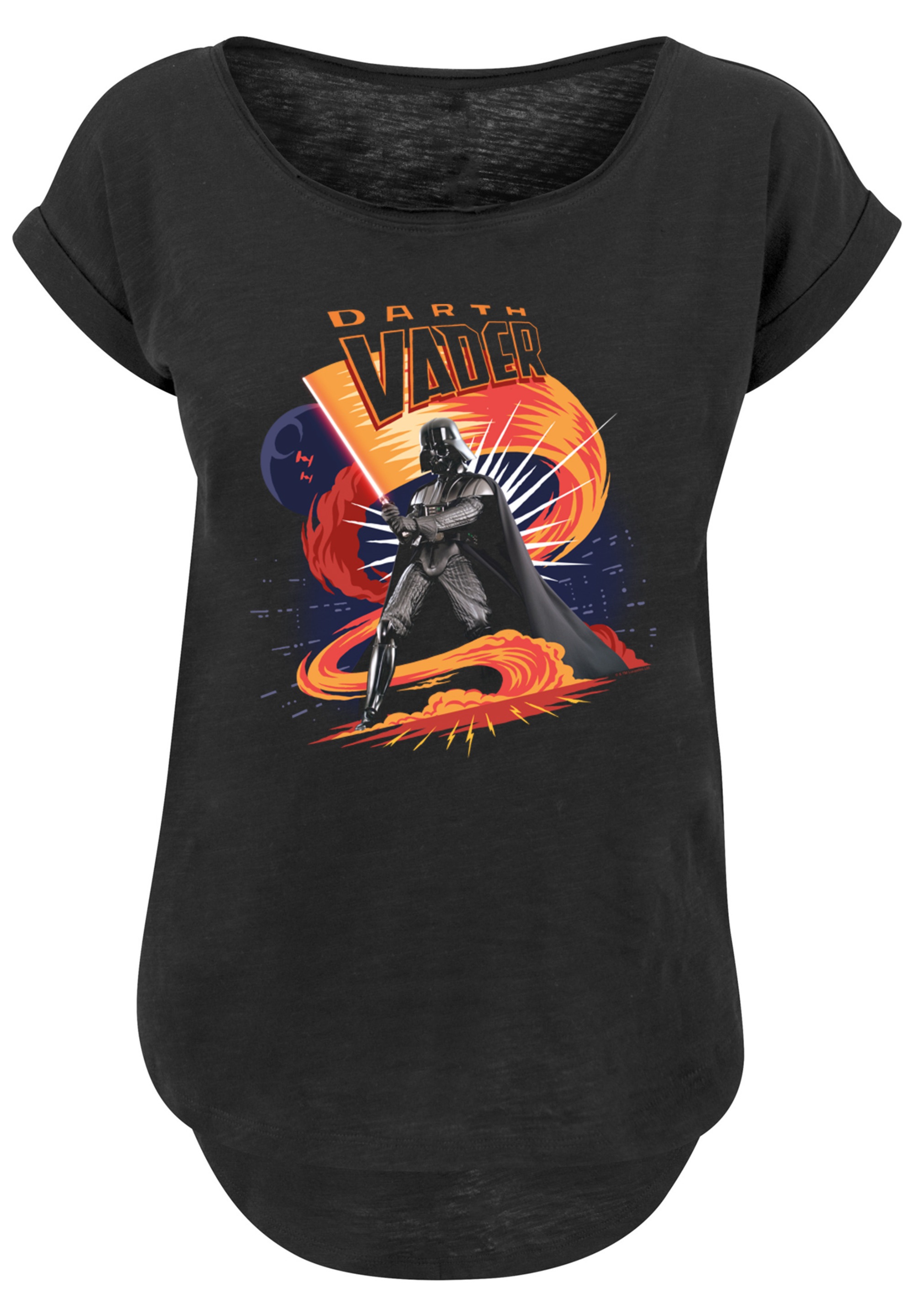 F4NT4STIC T-Shirt »Star Wars Darth Vader Swirling Fury«, Damen,Premium Merch,Lang,Longshirt,Bedruckt
