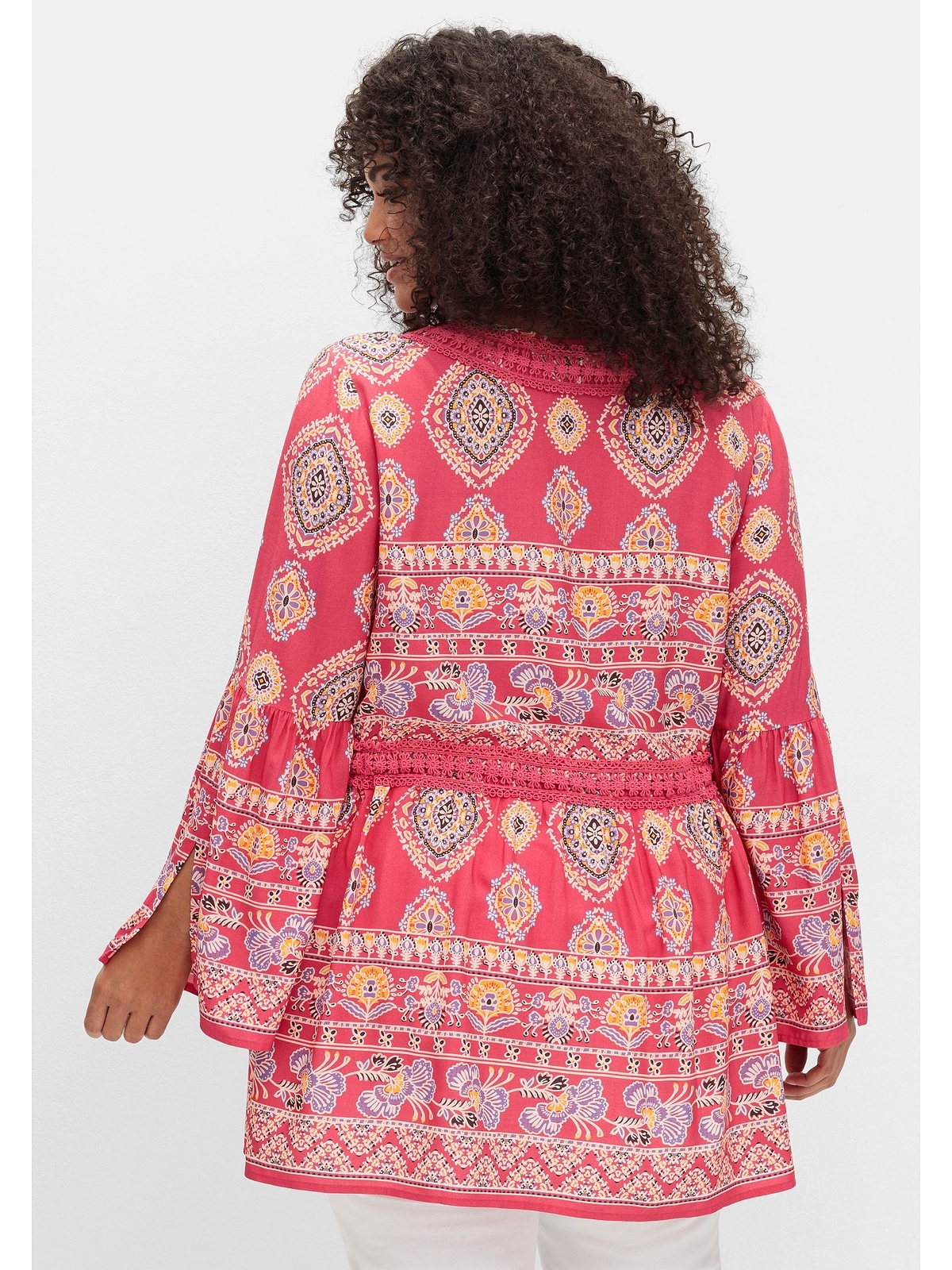 sheego by Joe Browns Longbluse »Große Größen«, im Ethno-Stil, mit Crochet-Spitze