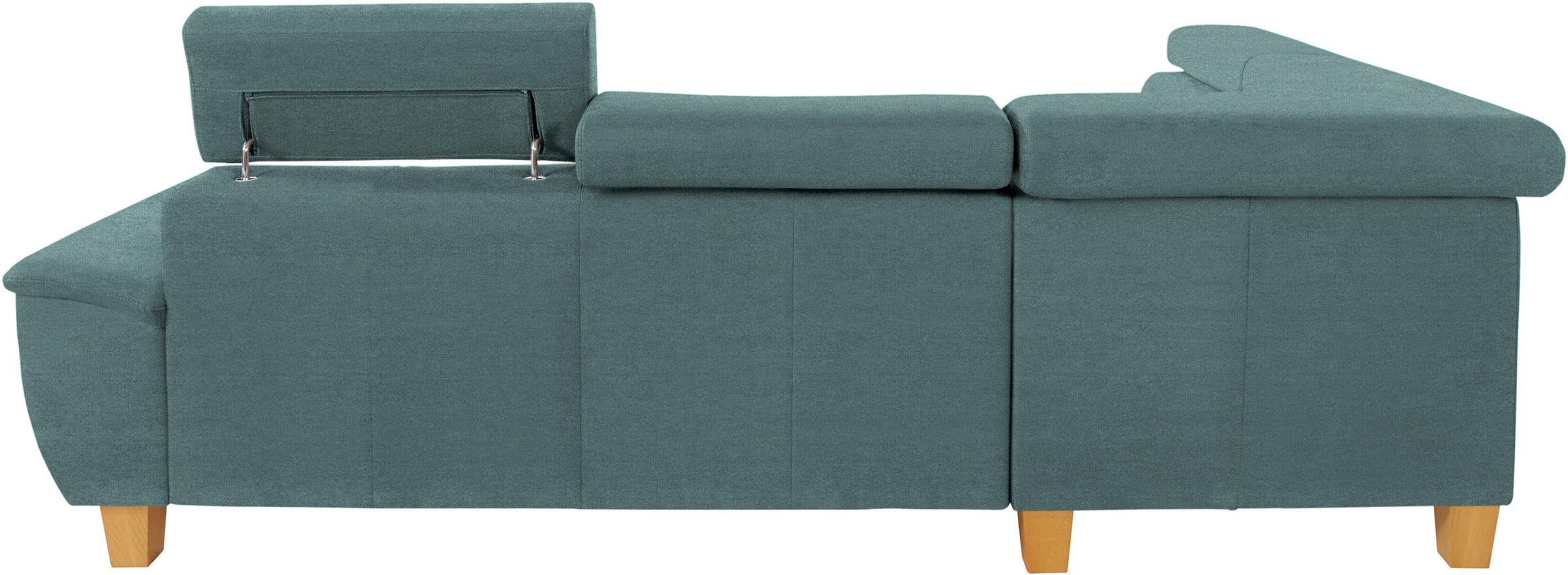 exxpo - sofa fashion Ecksofa »Enya, aufwendige Detailverarbeitung, hoher Sitzkomfort, bequem, L-Form«, mit Kopfteilverstellung, wahlweise Bettfunktion u. Bettkasten
