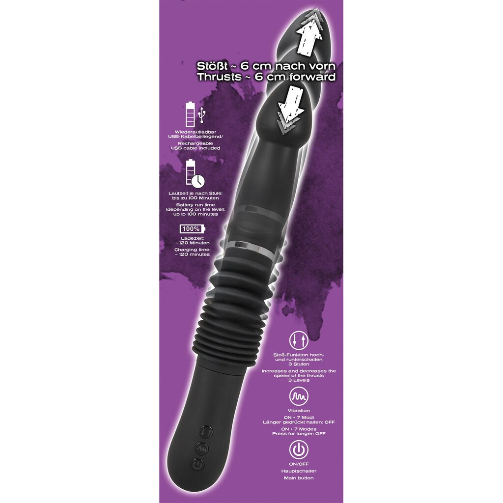 You2Toys Analvibrator »Push it rechargeable anal vibe«