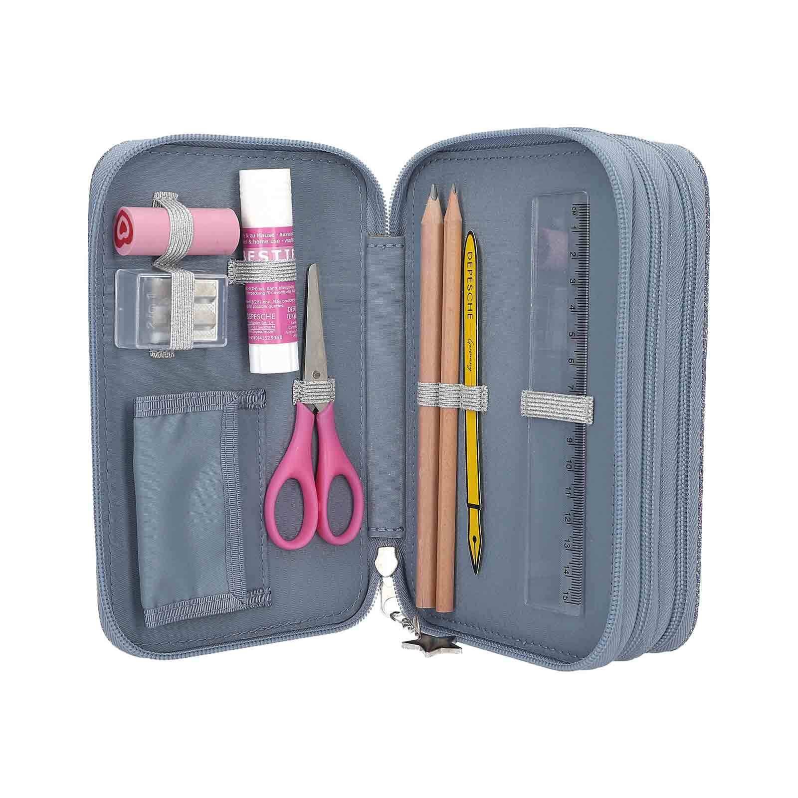 Depesche Buntstift »3-Fach Federtasche WOLF TOPModel 7 x 13 x 20 cm bunt«