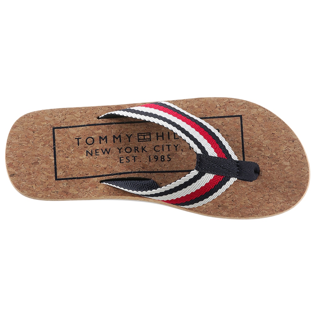 Tommy Hilfiger Zehentrenner »HILFIHER CORK BEACH SANDAL«