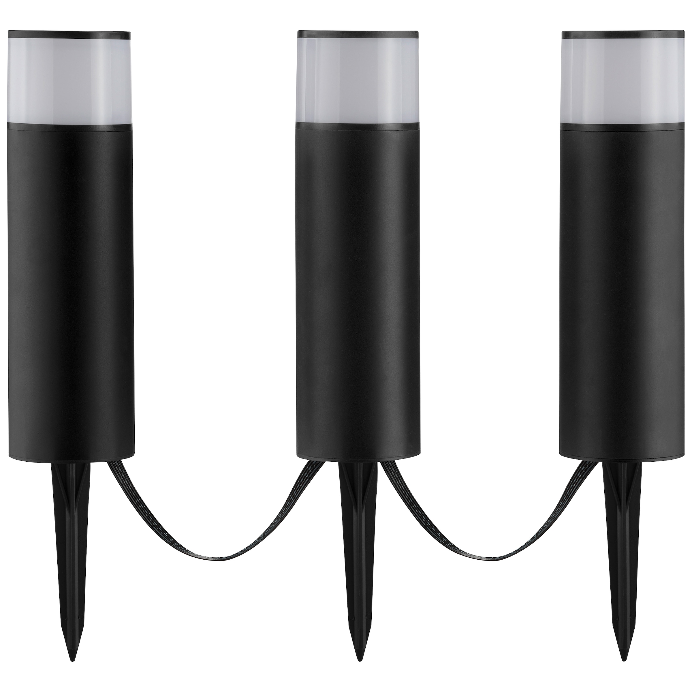 Brilliant LED Gartenleuchte »Dody« LED-Modul 3 Stk. warmweiß - kaltweiß LED Gartenspieß 3er Set, dimmbar, RGB, CCT, IP44, App steuerbar