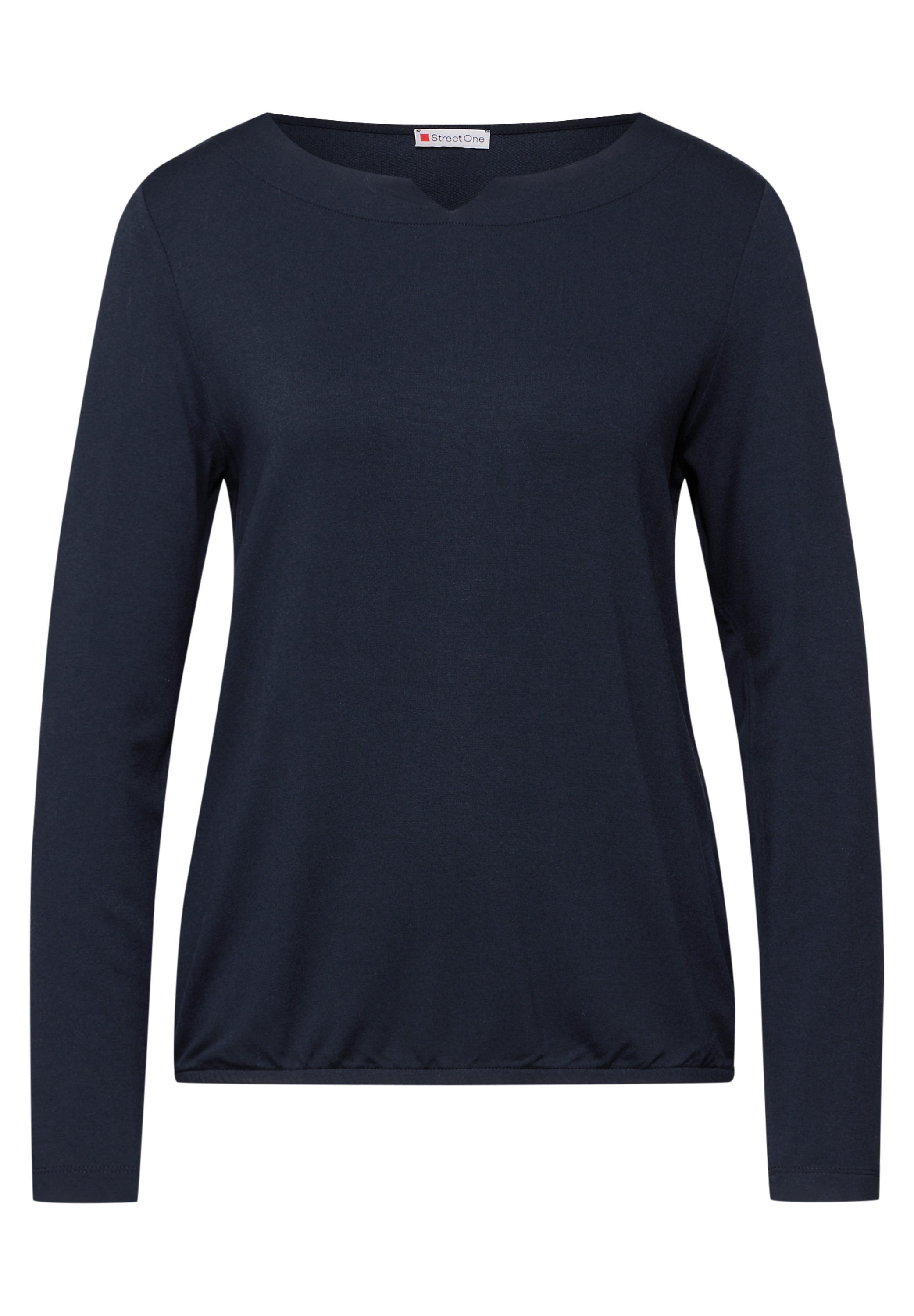 STREET ONE Langarmshirt, mit Elastiksaum