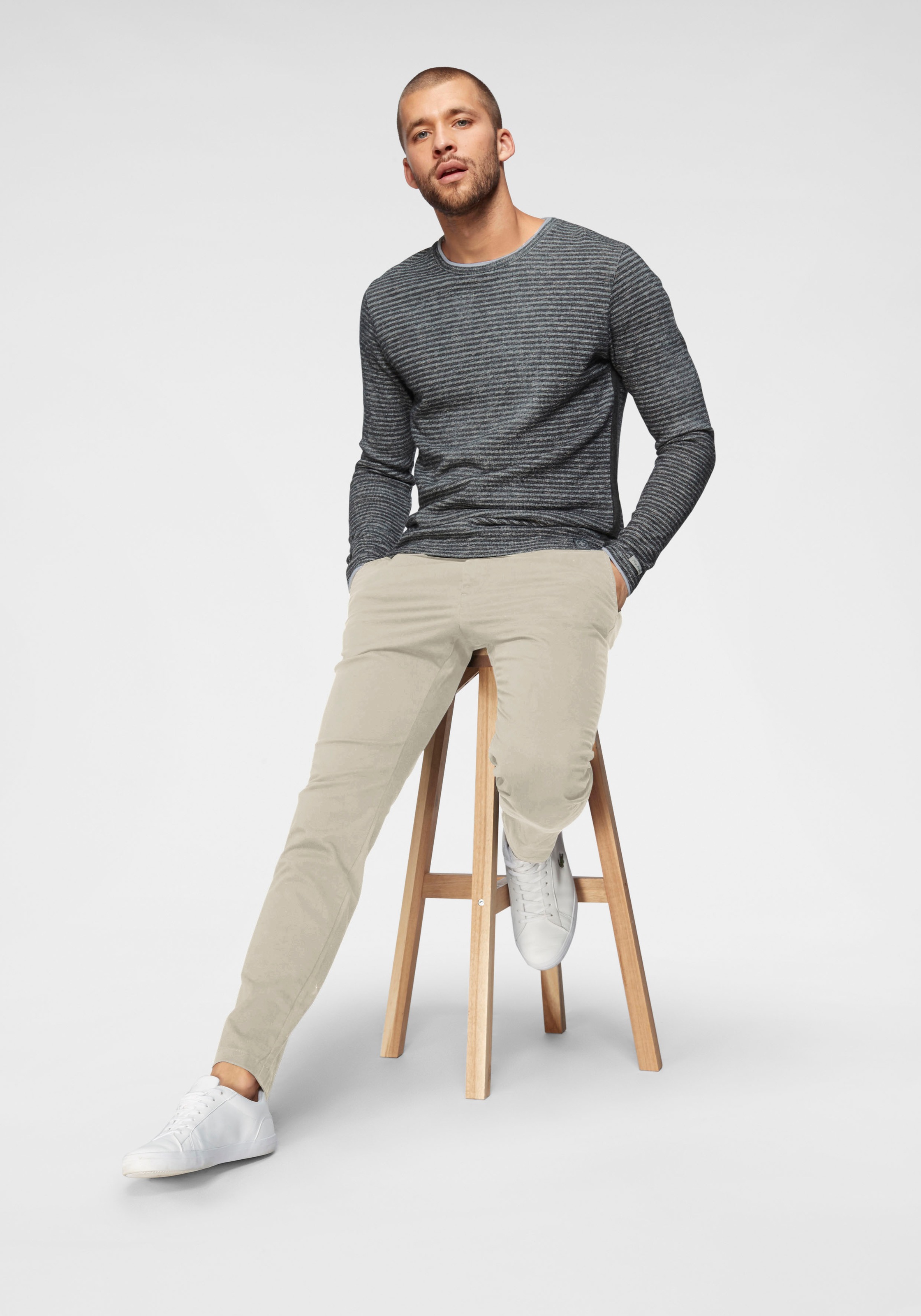 Jack & Jones Chinos "JPSTOLLIE JJDAVE CHINO", Säume zum Umschlagen günstig online kaufen
