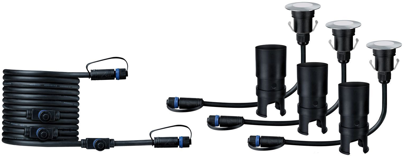 Paulmann LED Einbauleuchte »Plug & Shine«, 3 flammig, Leuchtmittel LED-Modul | LED fest integriert, LED-Modul, Deckenleuchte Stoff, Textil, Ø32cm, Wohnzimmerlampe