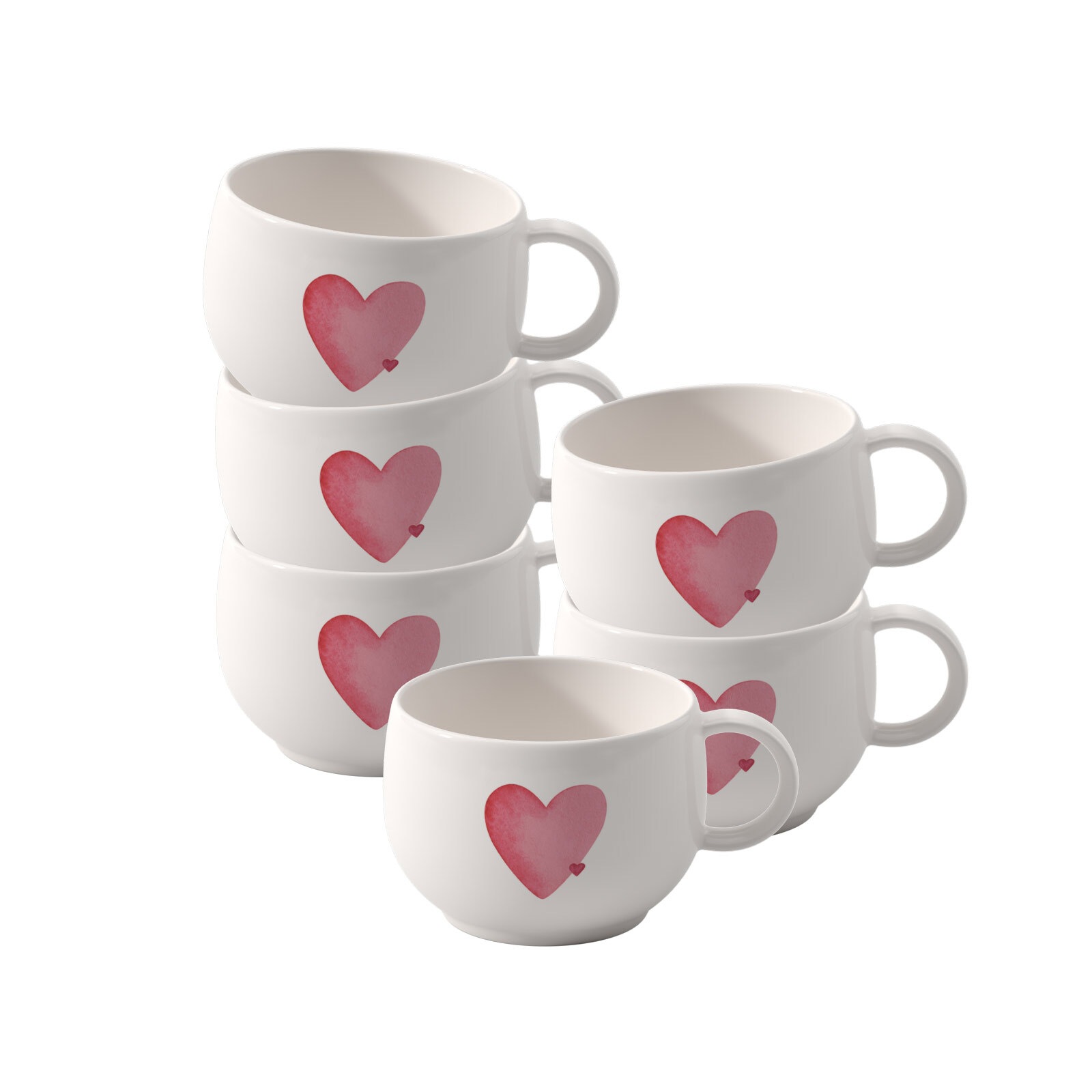 like. by Villeroy & Boch Espressotasse "Espressotassen With Love 60 ml 6er Set weiß" Spülmaschinengeeignet, Mikrowellengeeignet