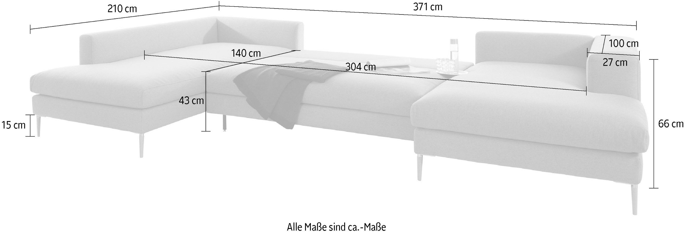 OTTO products Wohnlandschaft »Finnja, U-Form«