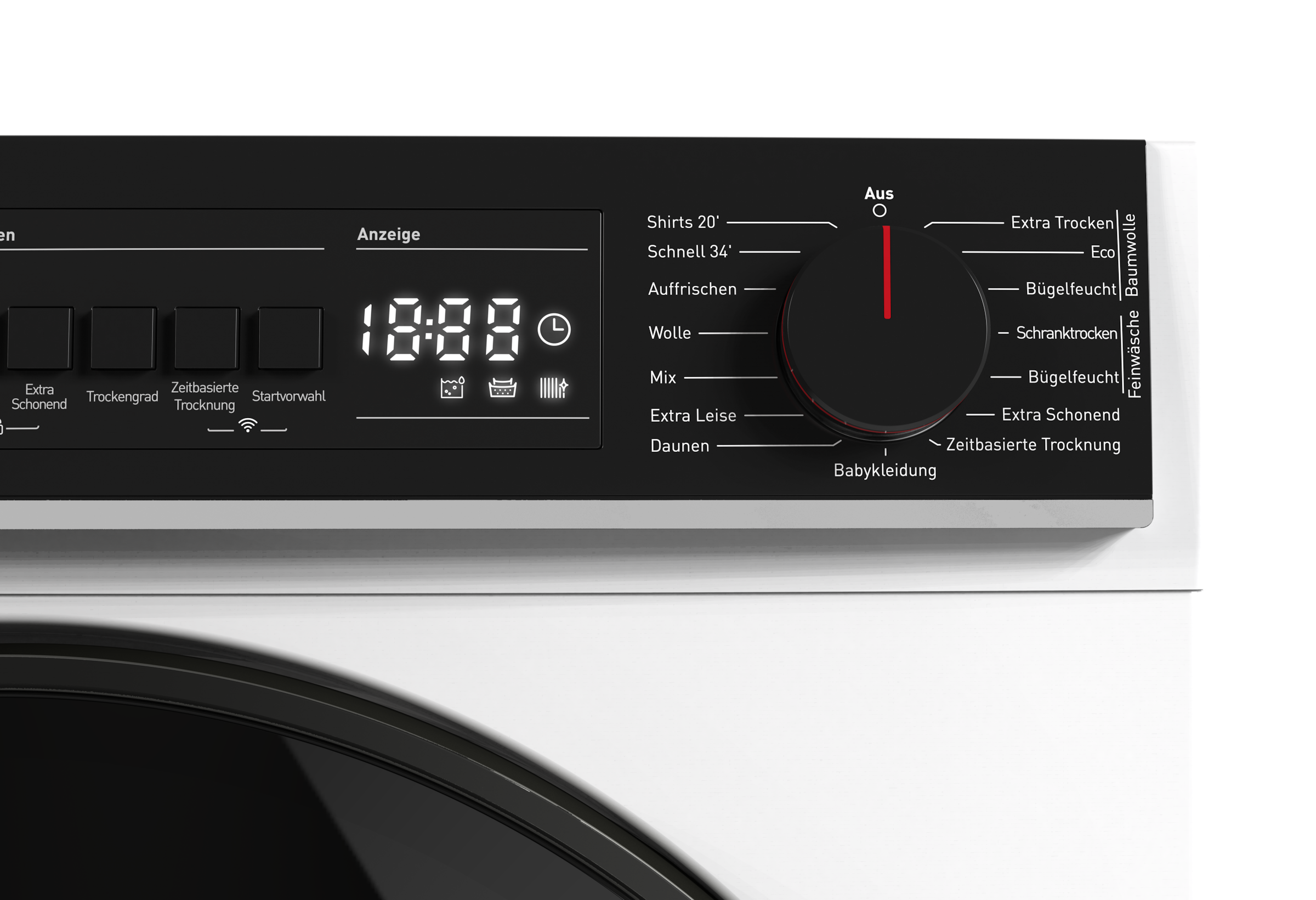 Sharp Wärmepumpentrockner »KD-WNHB8S9GWC-DE« 8kg / +WIFI / EEKC / 2 Tasten / XXL-Tür voll-schwarz / Weiß