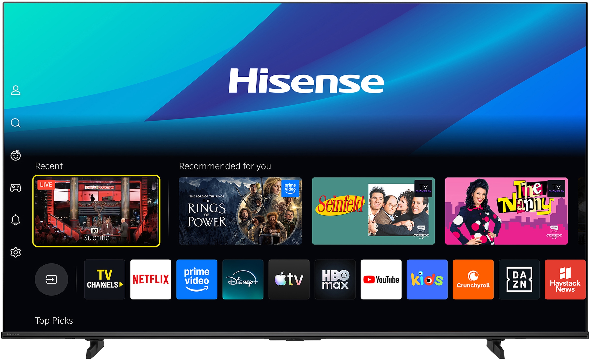 Hisense QLED-Fernseher »85E7S« 215 cm/85 ″ Smart-TV