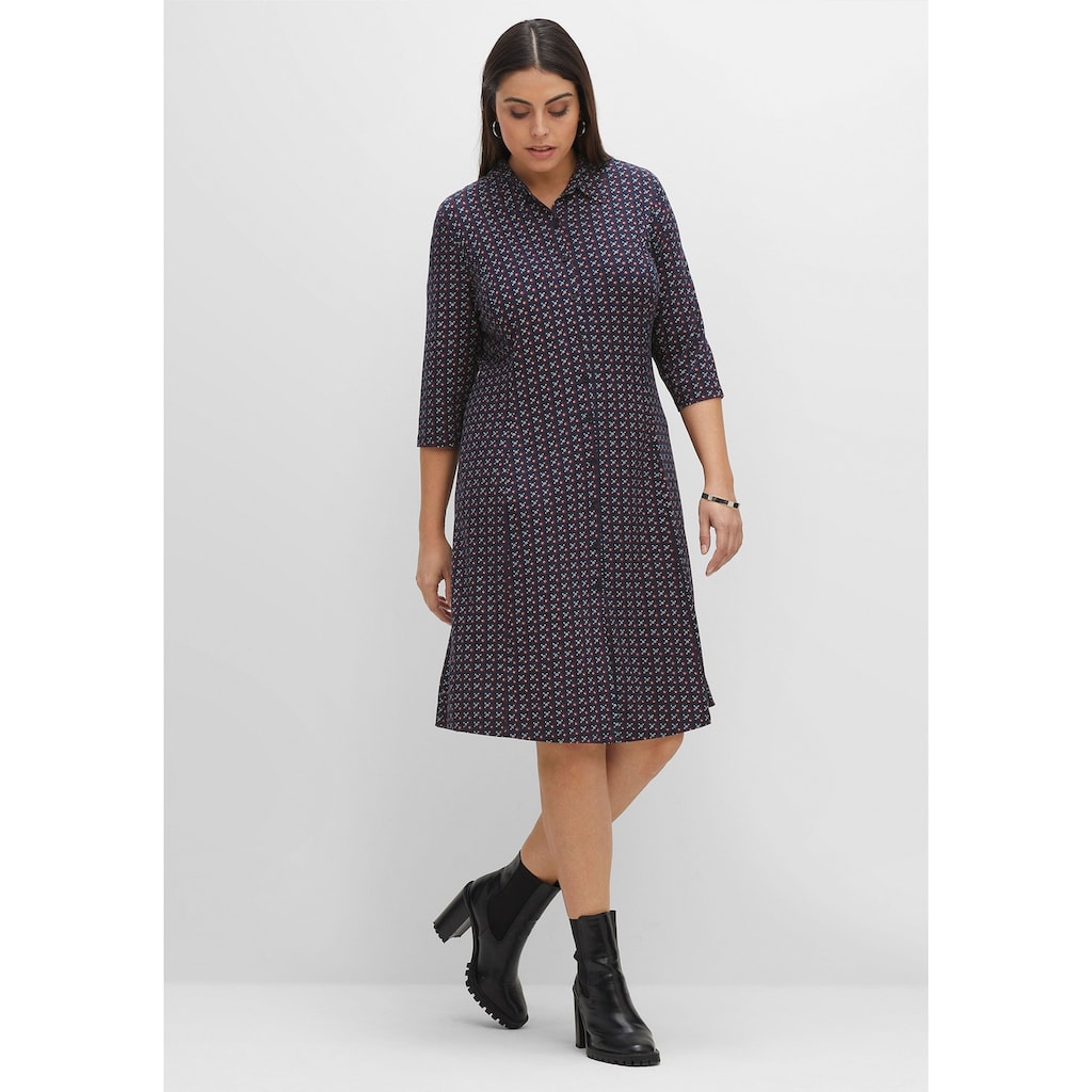 Sheego Jerseykleid »Große Größen« in Hemdblusen-Stil leicht elastisch