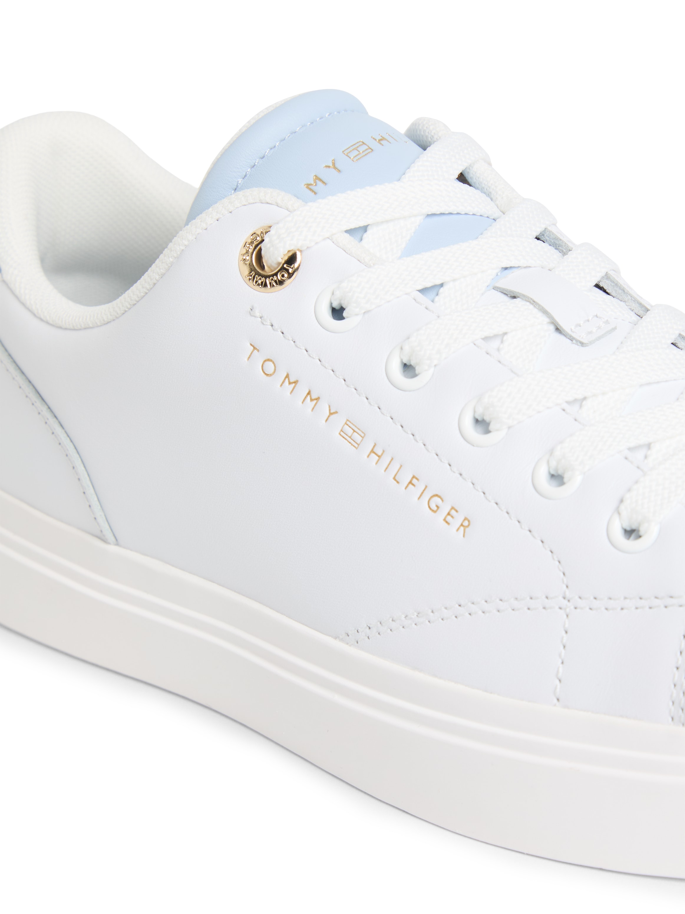 Tommy Hilfiger Plateausneaker »TH CHIC SNEAKER«  Freizeitschuh, Halbschuh, Schnürschuh mit Ziernähten