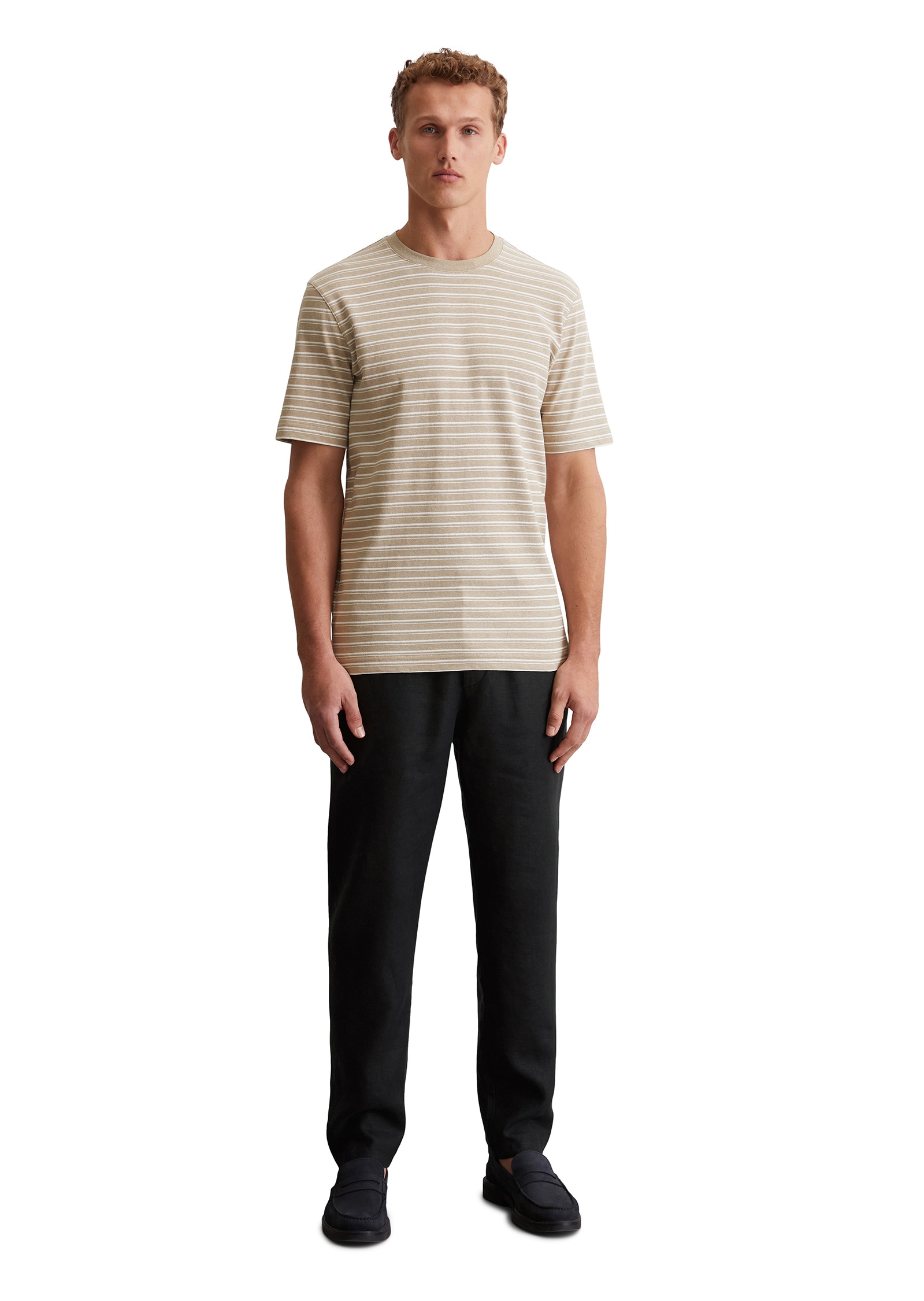 Marc O'Polo T-Shirt »aus Bio-Baumwoll-Leinen-Mix«
