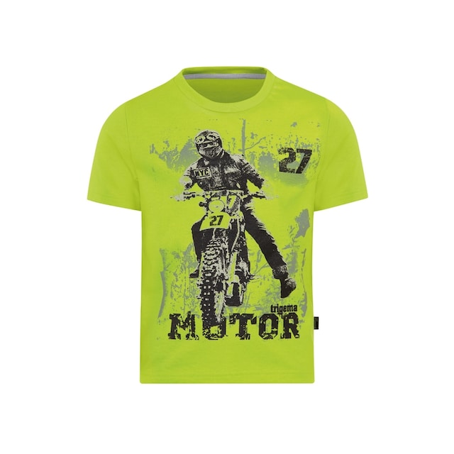 Motorrad-Motiv« T-Shirt T-Shirt Jungen | BAUR bestellen Trigema coolem online mit »TRIGEMA