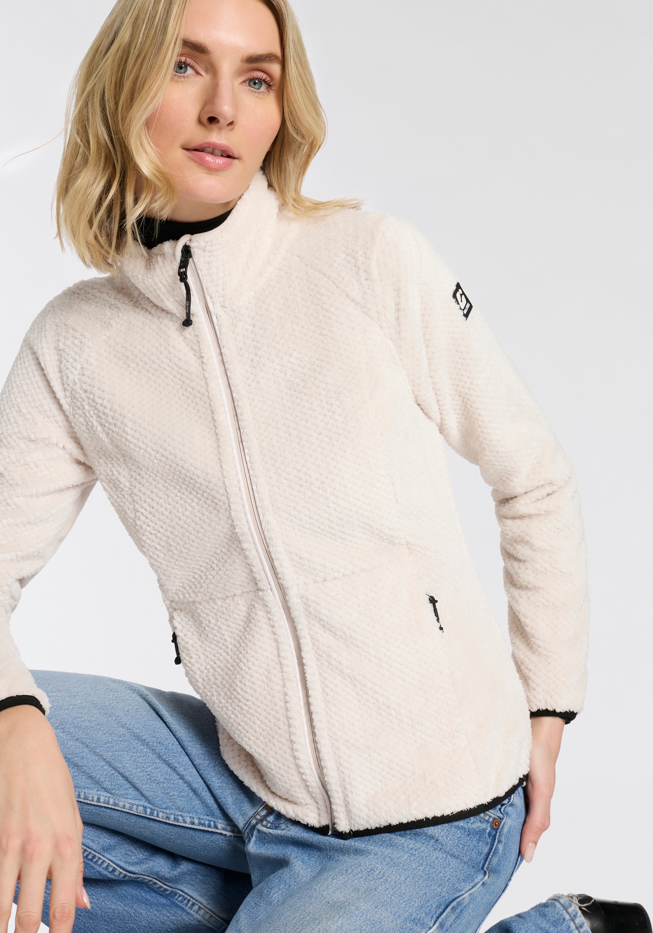 Killtec Fleecejacke »KOW 6 WMN KNTFLC JCKT« 1 Stk. tlg. Übergangsjacke, windabweisend, mit Stehkragen