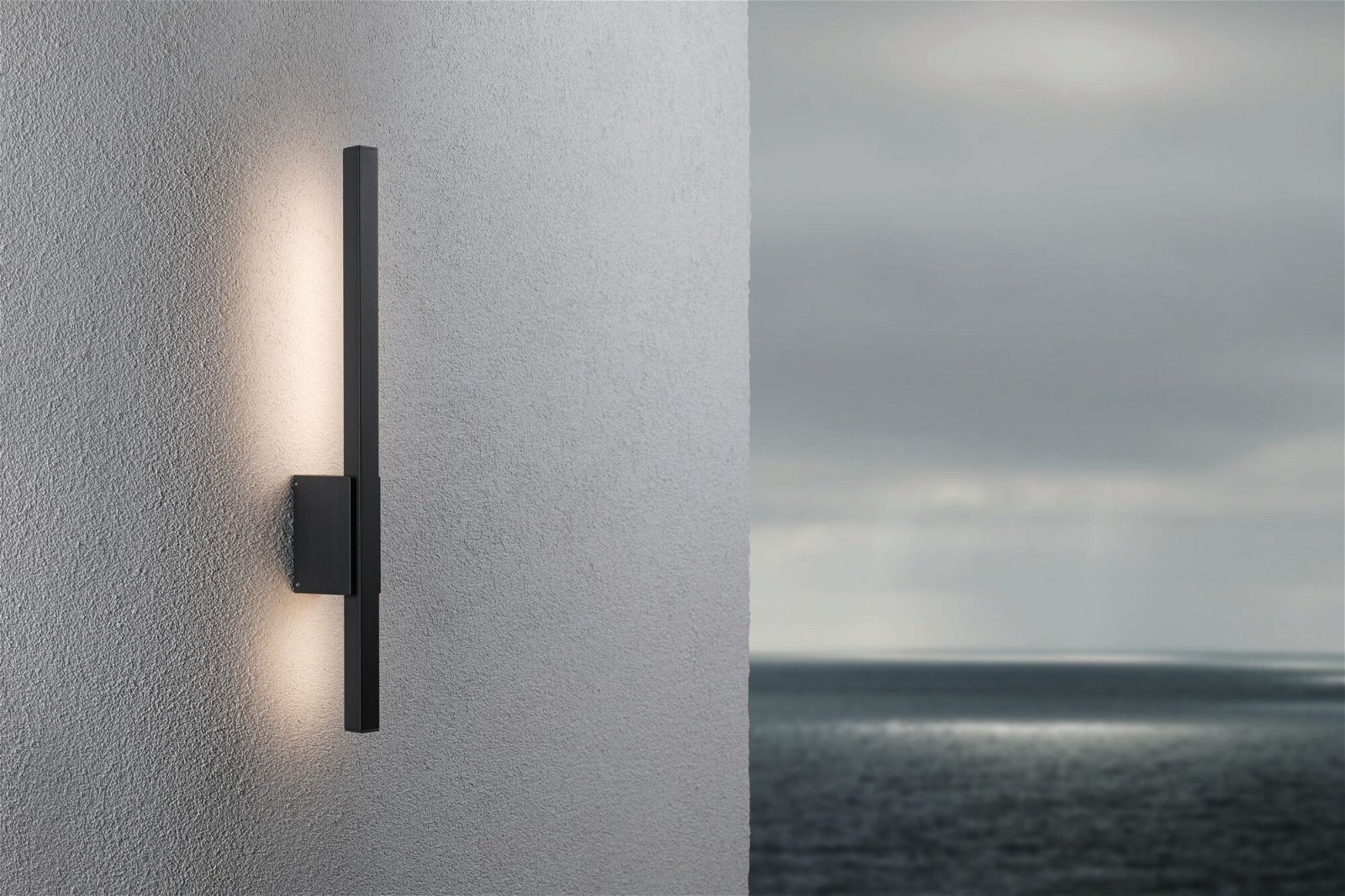 Paulmann LED Außen-Wandleuchte »Stan IP44 600mm 3000K 9W 220lm 230V Anthrazit Aluminium«, 1 flammig, seewasserresistent