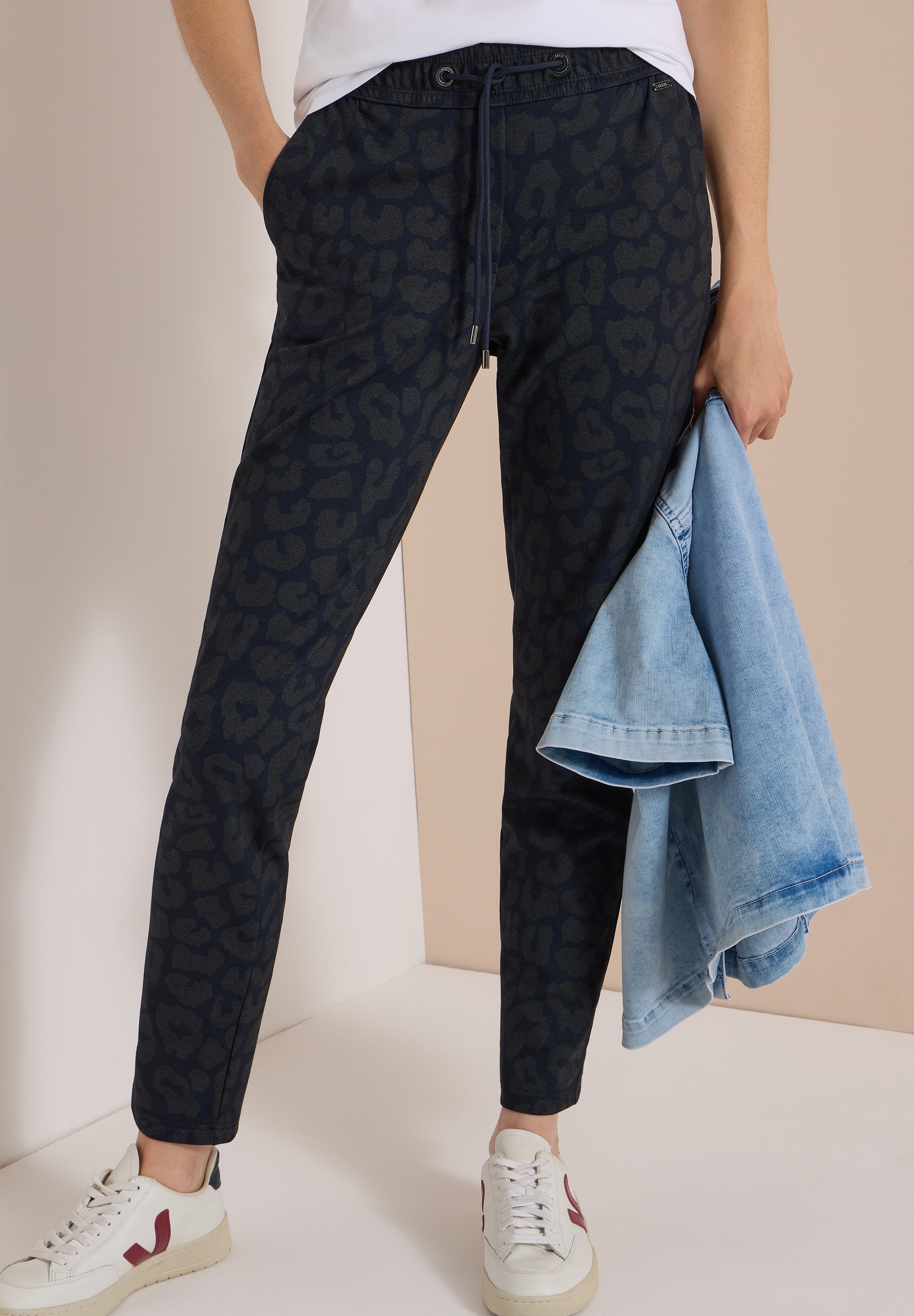Cecil Stoffhose »Style Tracey«  mit Animla-Print und elastischem Bund mit Tunnelzug