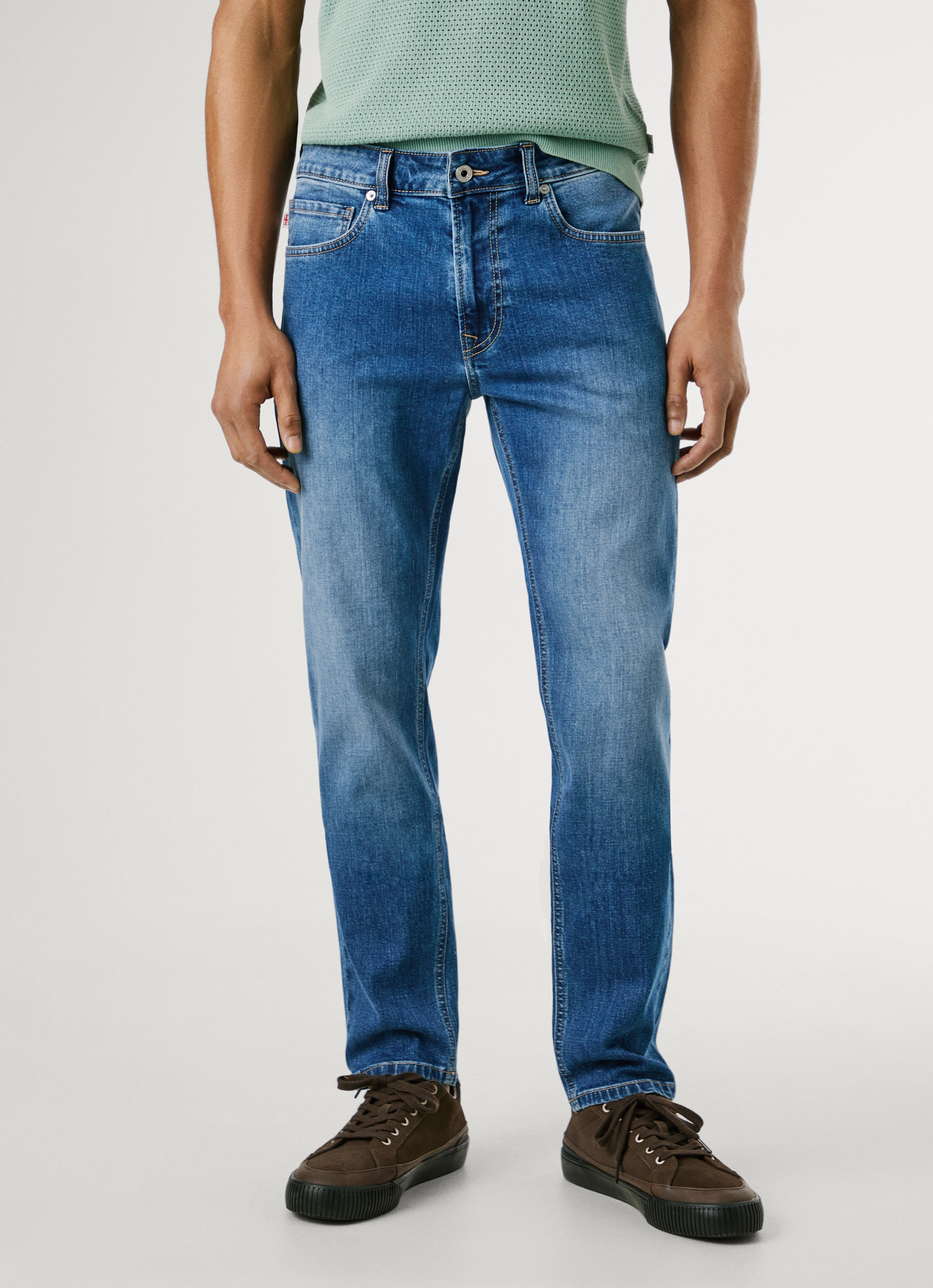 Pepe Jeans Tapered-fit-Jeans "STANLEY" Ziernähte an den Gesäßtaschen