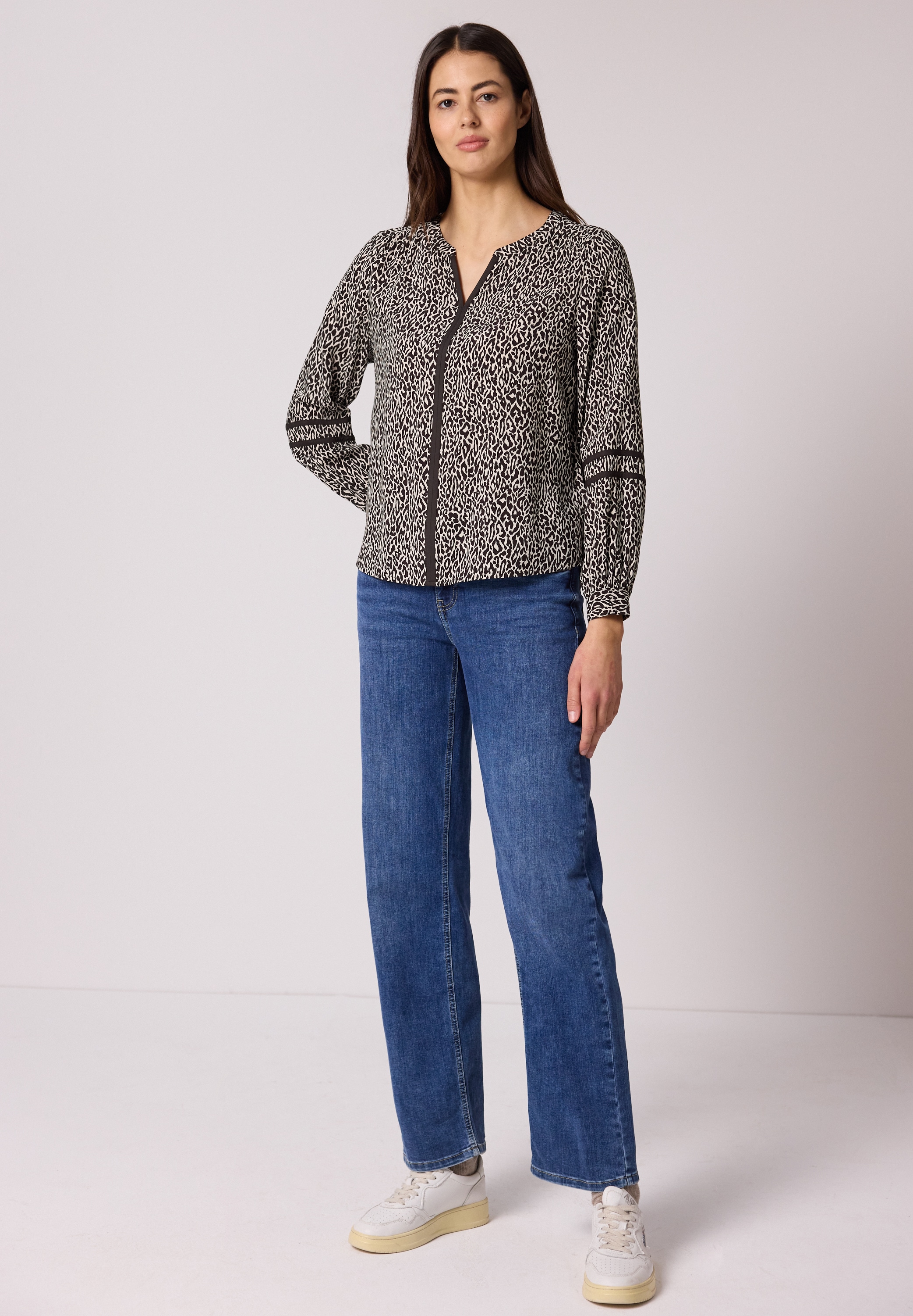 STREET ONE Langarmbluse mit Leoprint