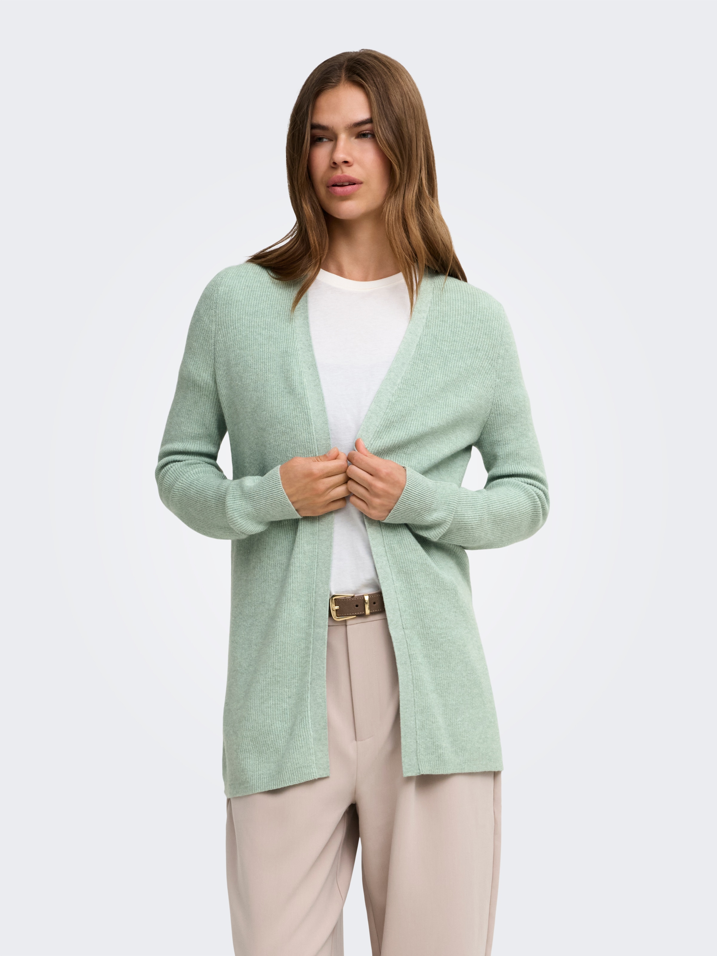 ONLY Strickjacke "ONLMARY LS OPEN RIB CARDI KNT" Viskosemischung, regular fit