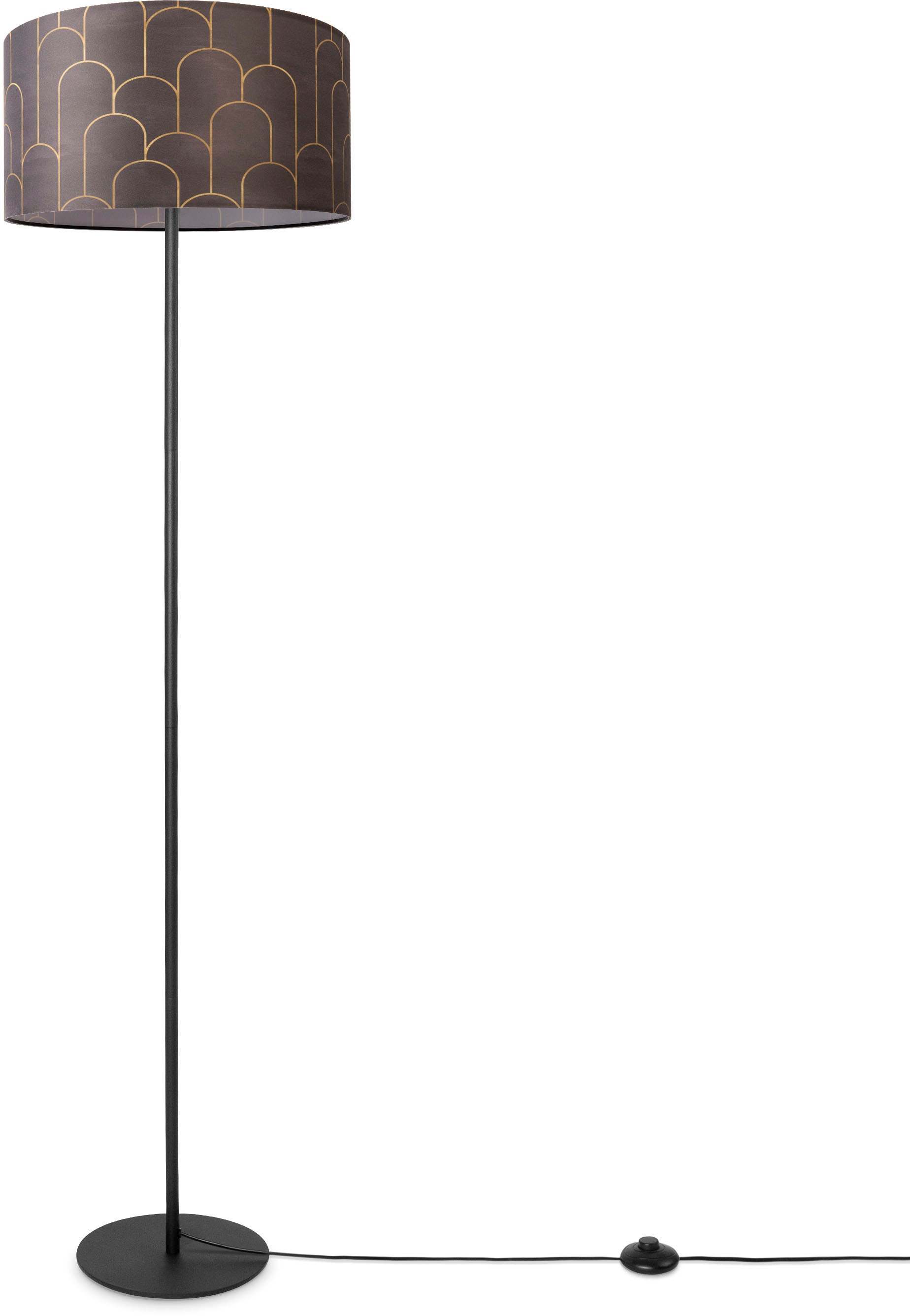 Paco Home Stehlampe »Luca Pillar«, Stehlampe Mit Schirm Wohnzimmer  Lampenschirm Stoff Modern Abstrakt | BAUR