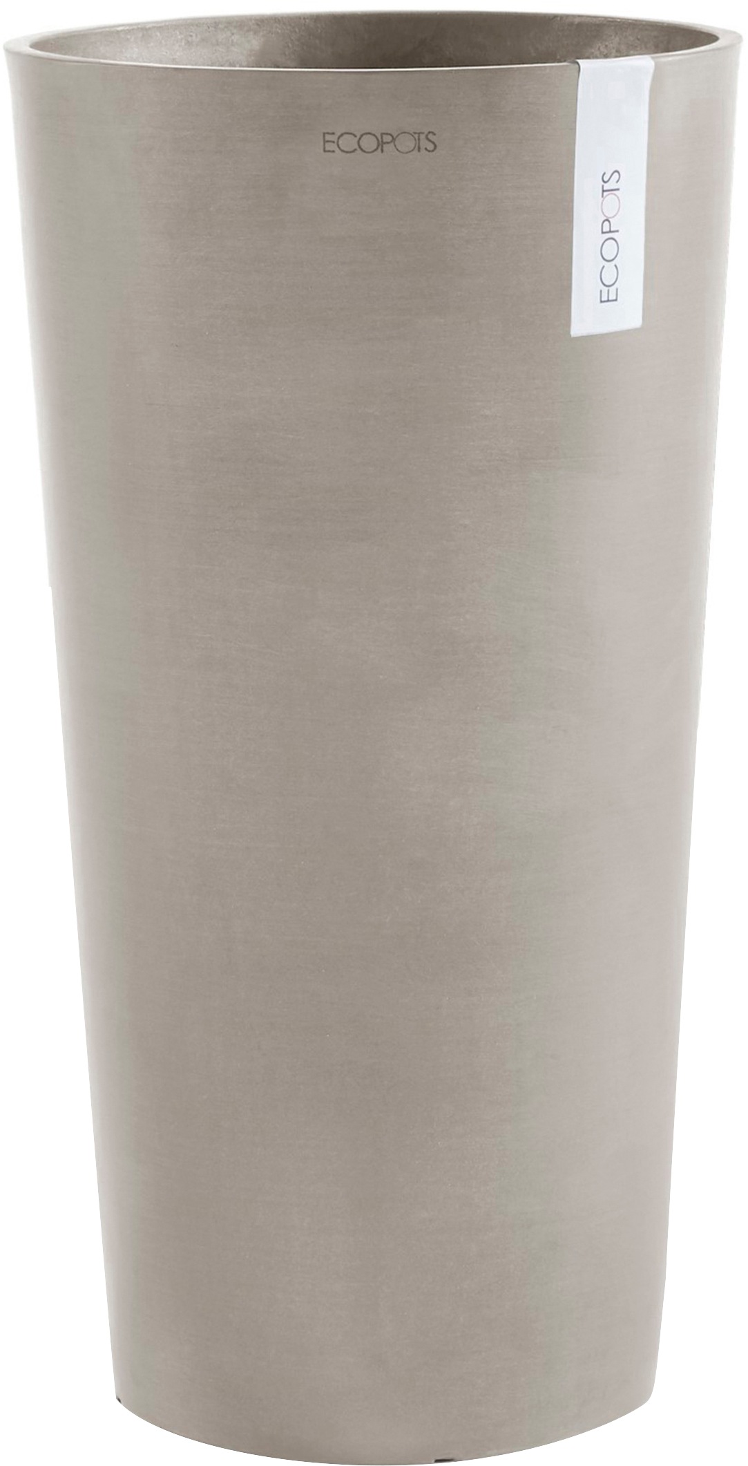 ECOPOTS Blumentopf »Amsterdam extrahoch 90 Taupe«, für innen und außen: frostsicher, bruchsicher und lichtbeständig
