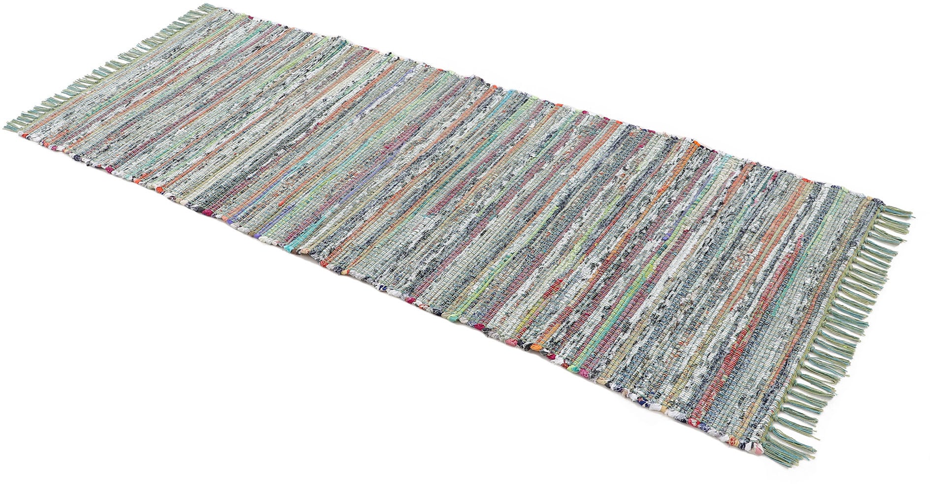 Fransen, carpetfine in Läufergrößen Rechnung handgewebter Wendeteppich Teppich BAUR »Kelim Chindi«, auch | auf rechteckig, mit