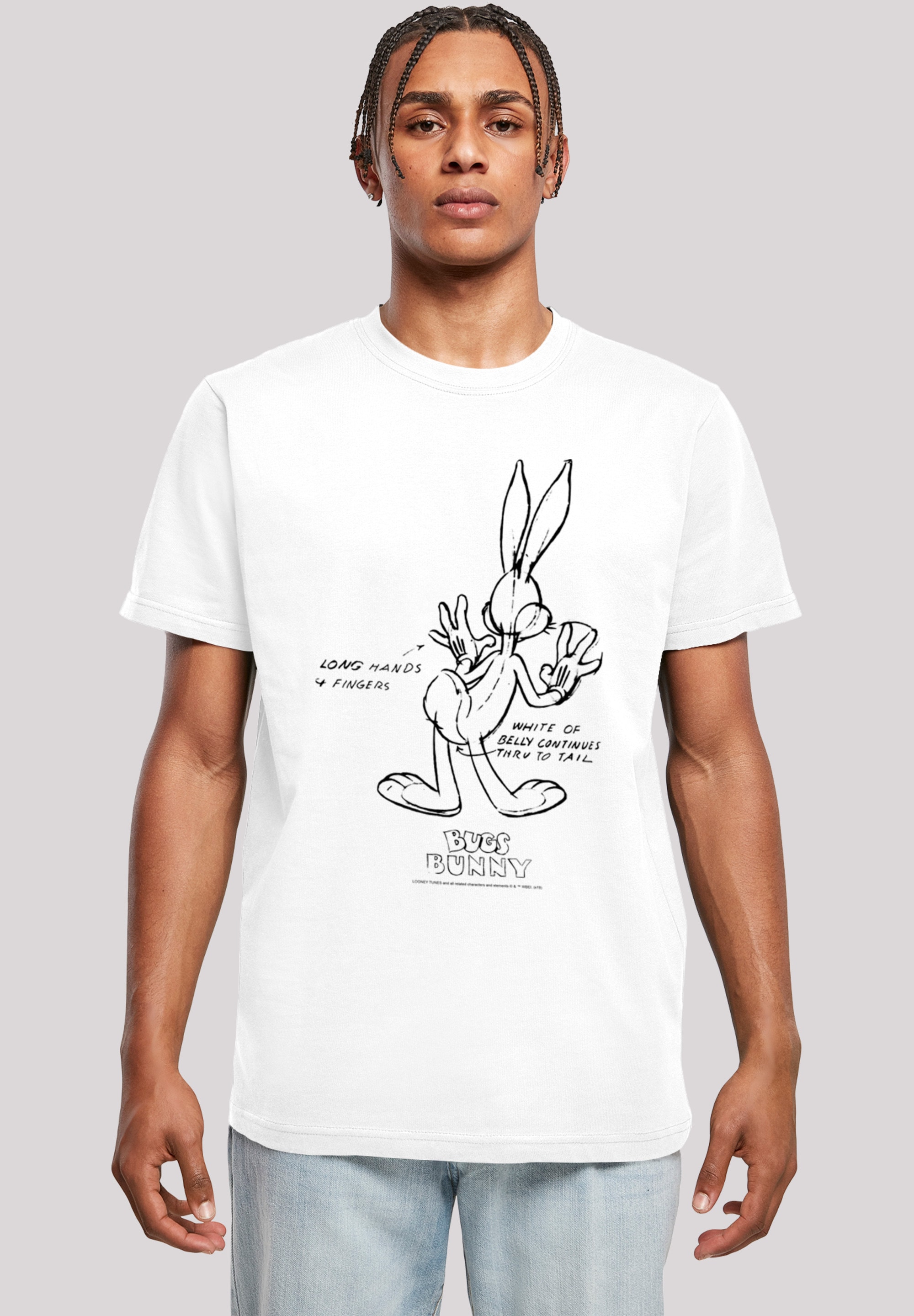 T-Shirt »Looney Tunes Bugs Bunny White Belly«, Print