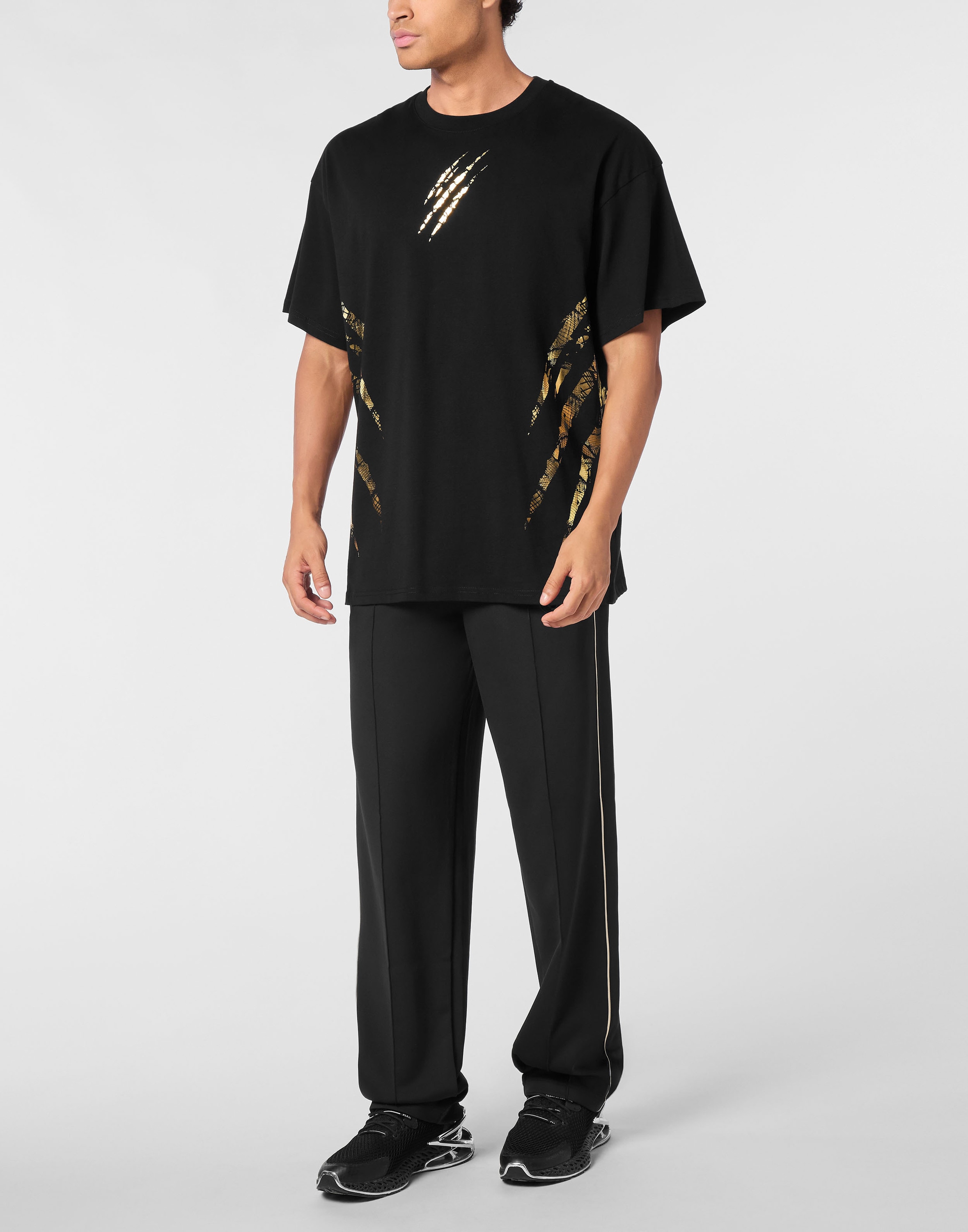 PLEIN SPORT T-Shirt »Cotton Round Neck T-Shirt Body Lines«