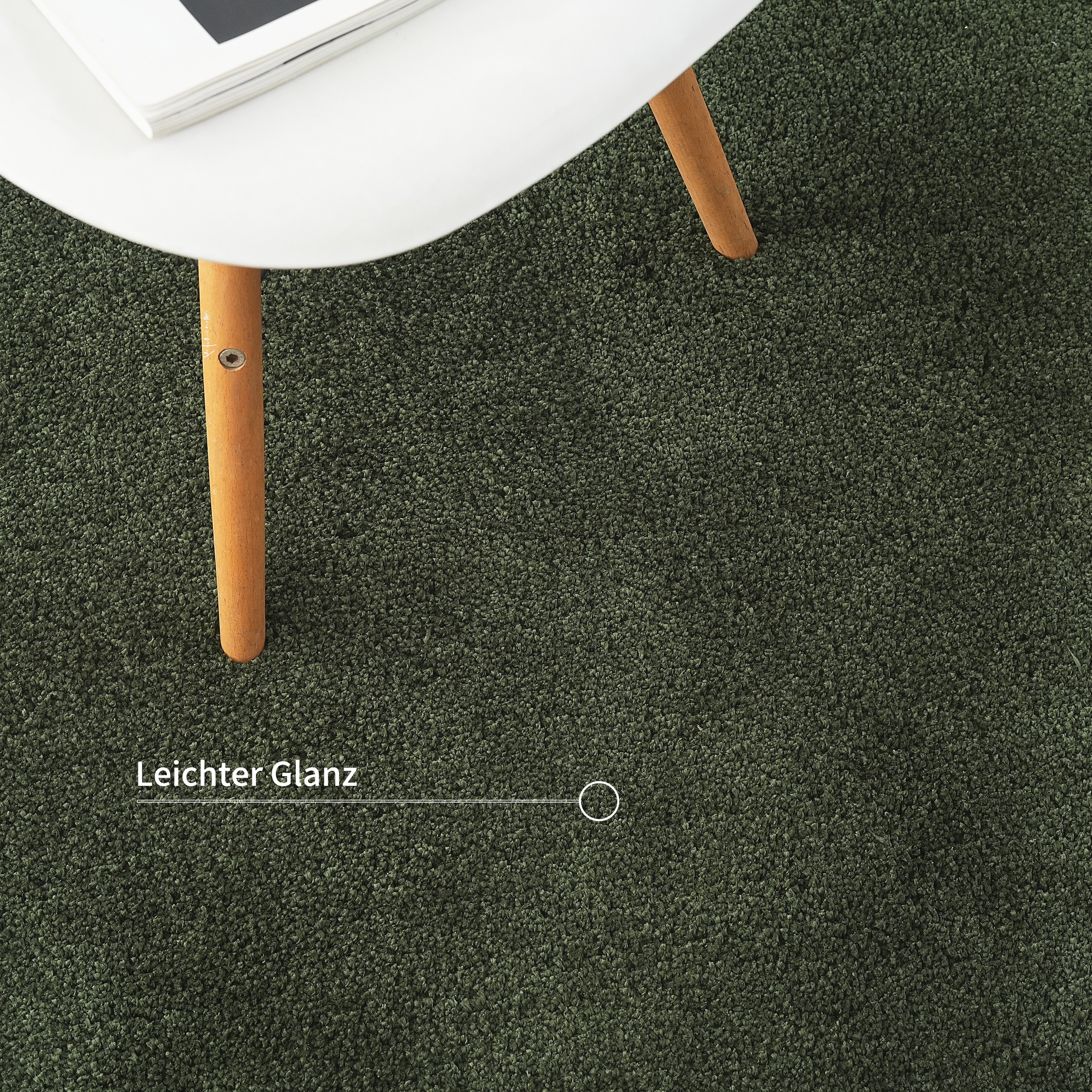 LeGer Home by Lena Gercke Hochflor-Teppich »Halrum, einfarbig, besondere Form, modern«, U-förmig, 25 mm Höhe, organische Form, bean shape, kuschelig, Wohnzimmer, Schlafzimmer