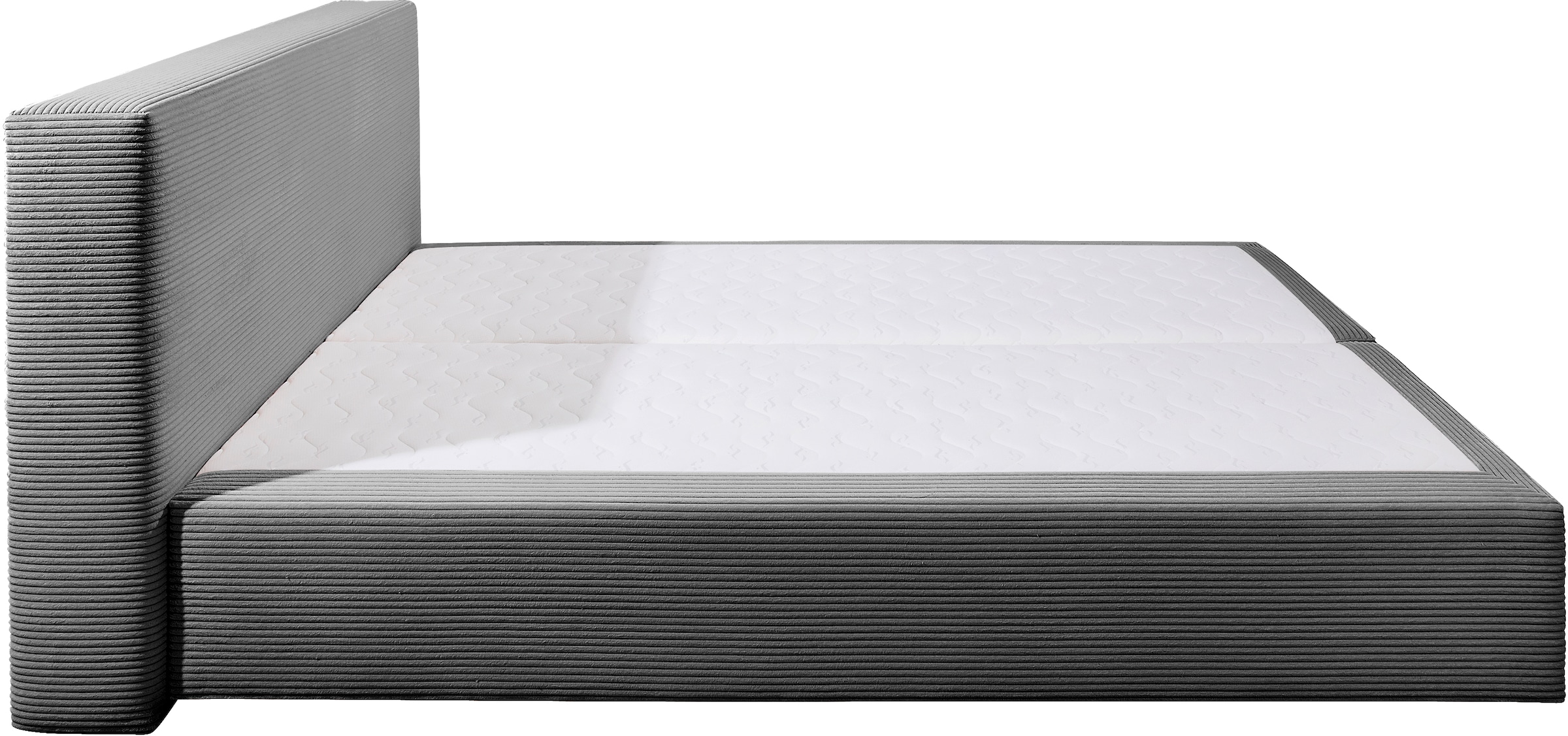 andas Boxspringbett »Åby«, In Cord Bezug, wahlweise mit und ohne Matrazte erhältlich